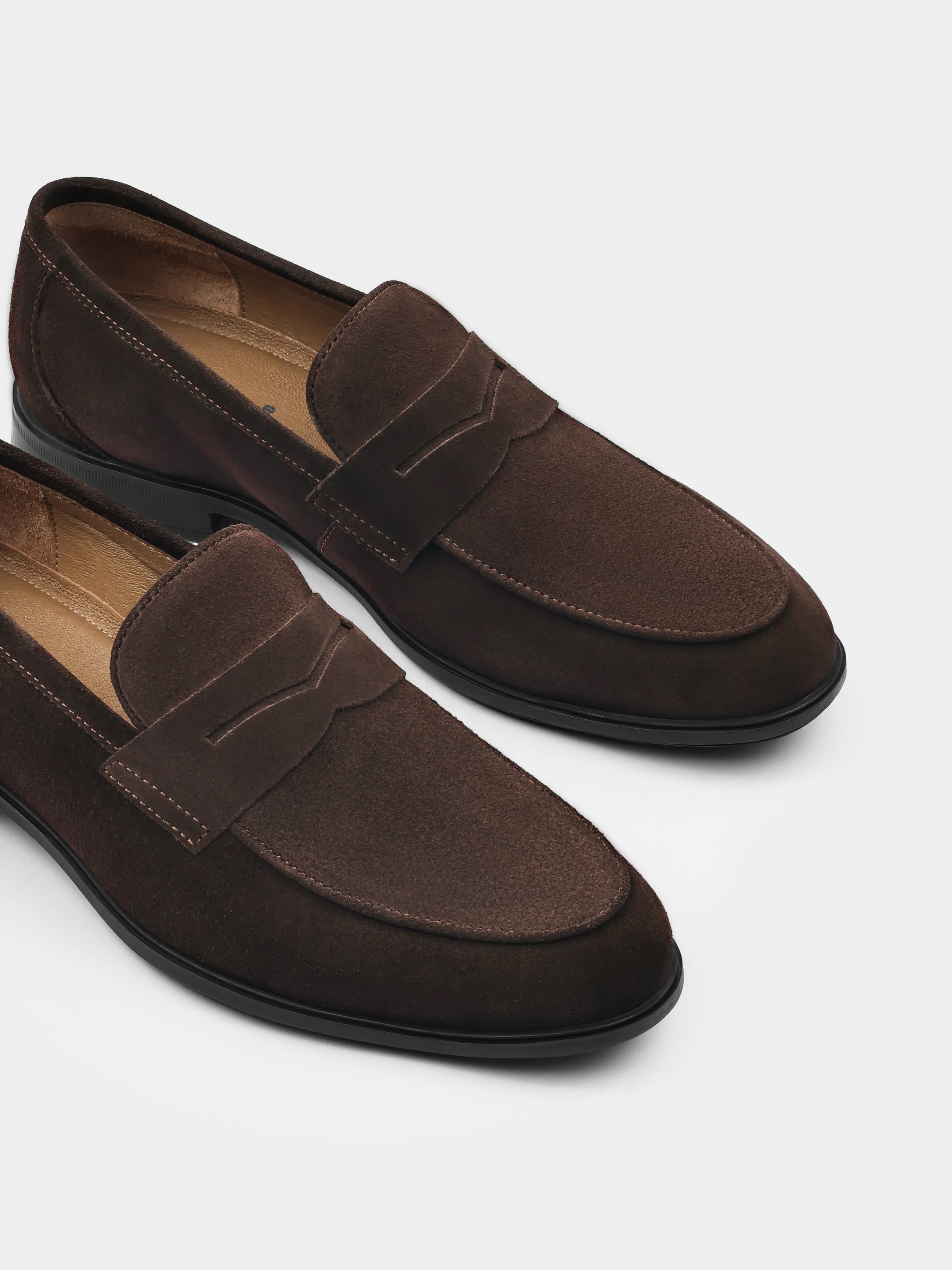 Demini Brown Suede Loafers