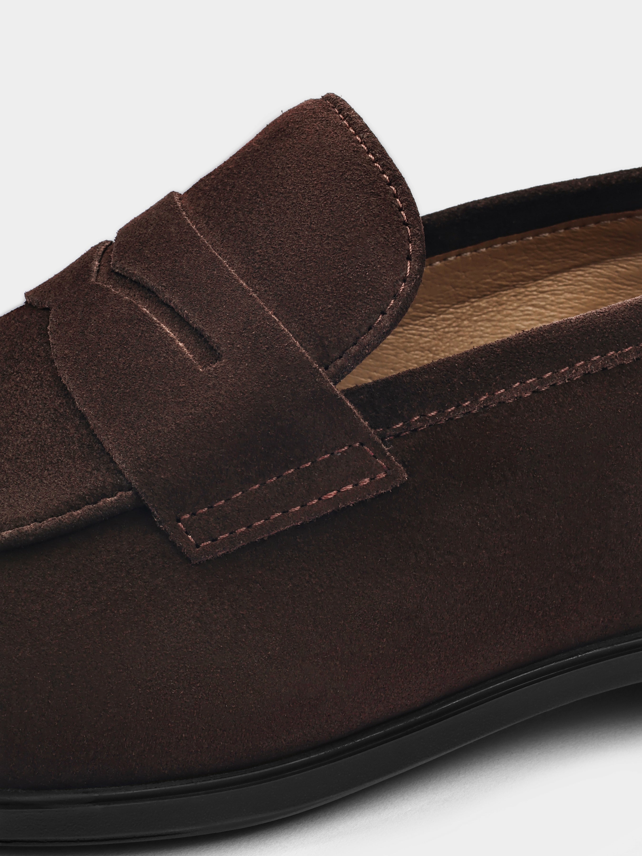 Demini Brown Suede Loafers
