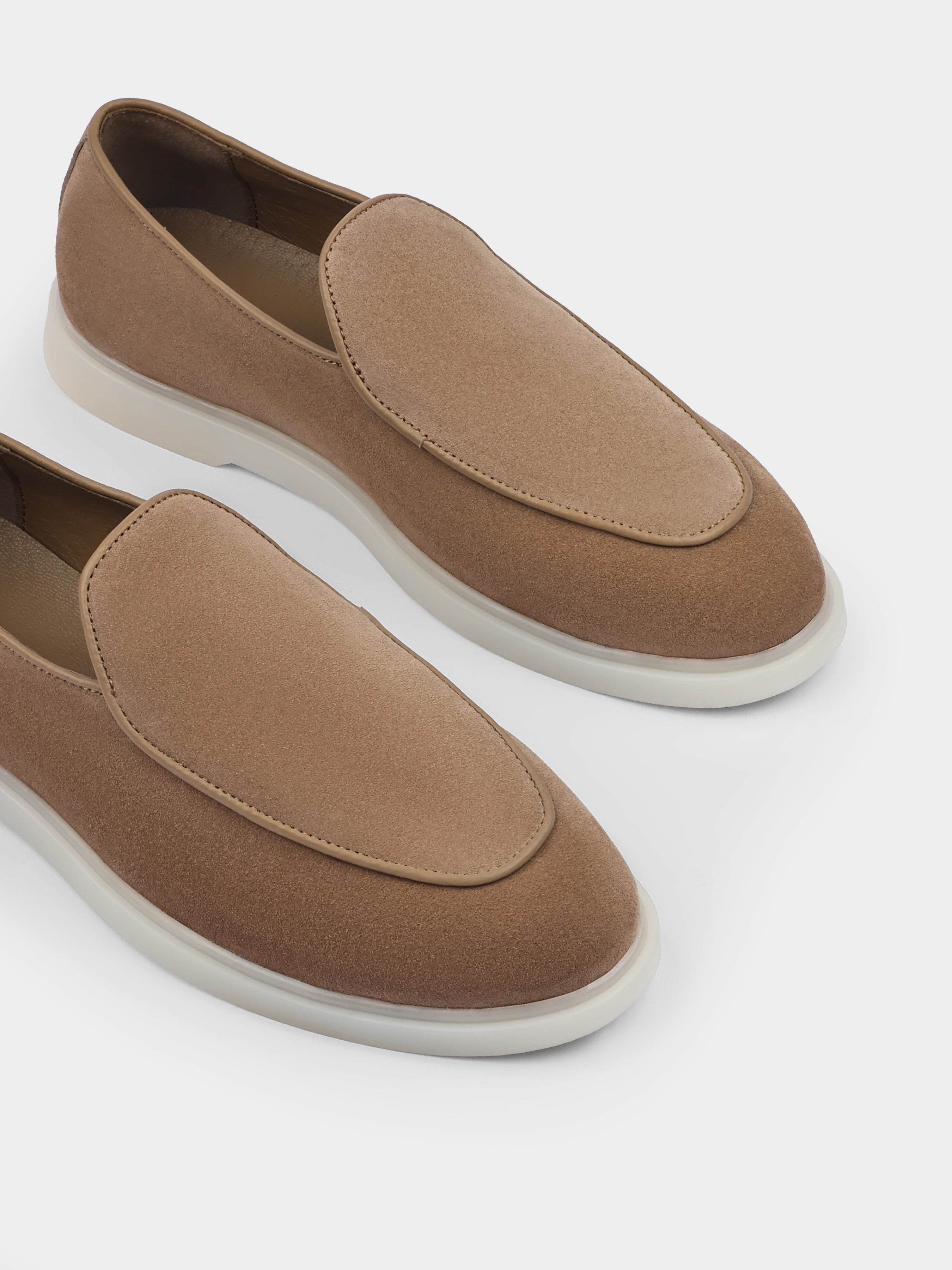 Denno Cappuccino Suede Loafers