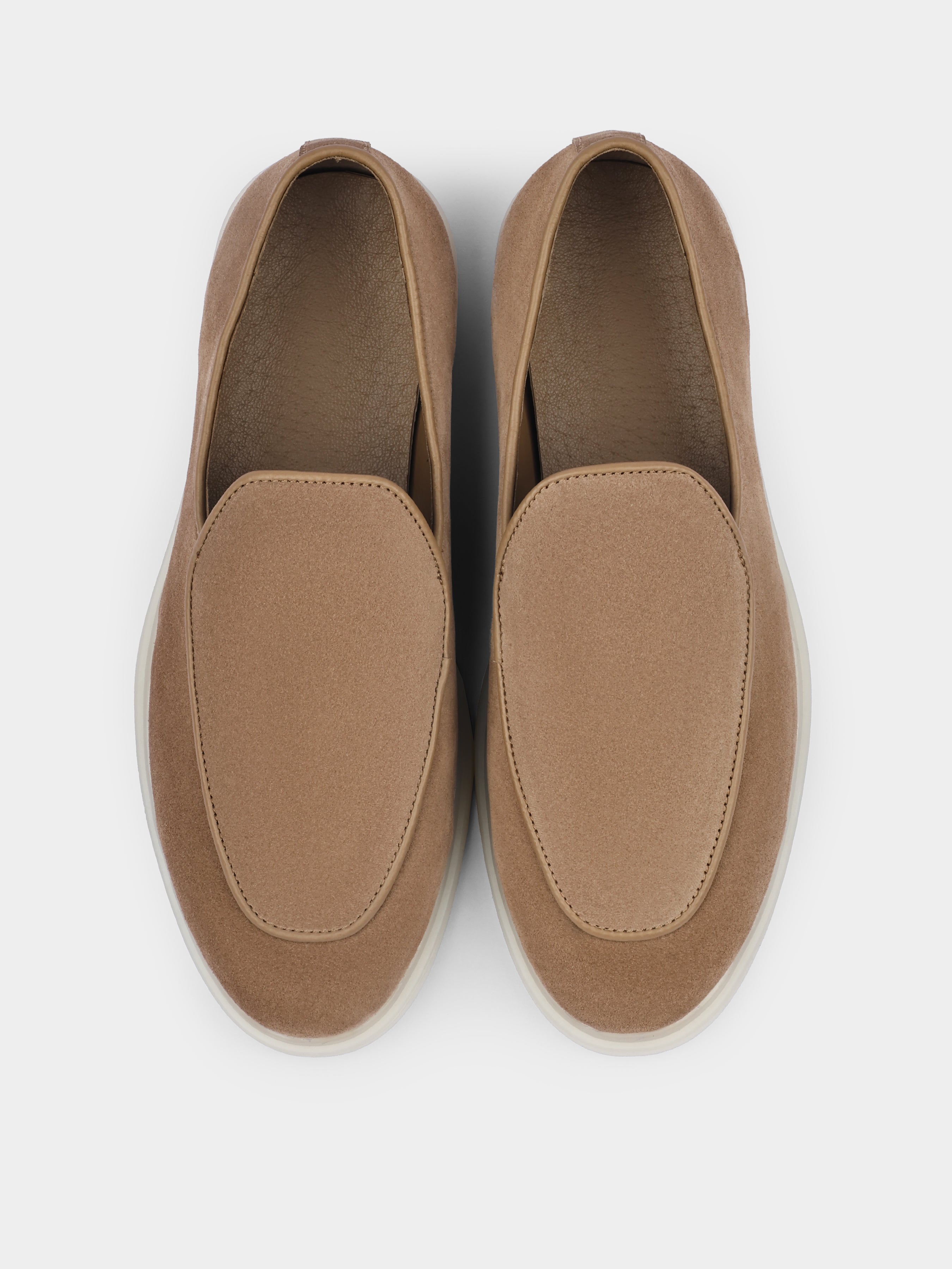 Denno Cappuccino Suede Loafers