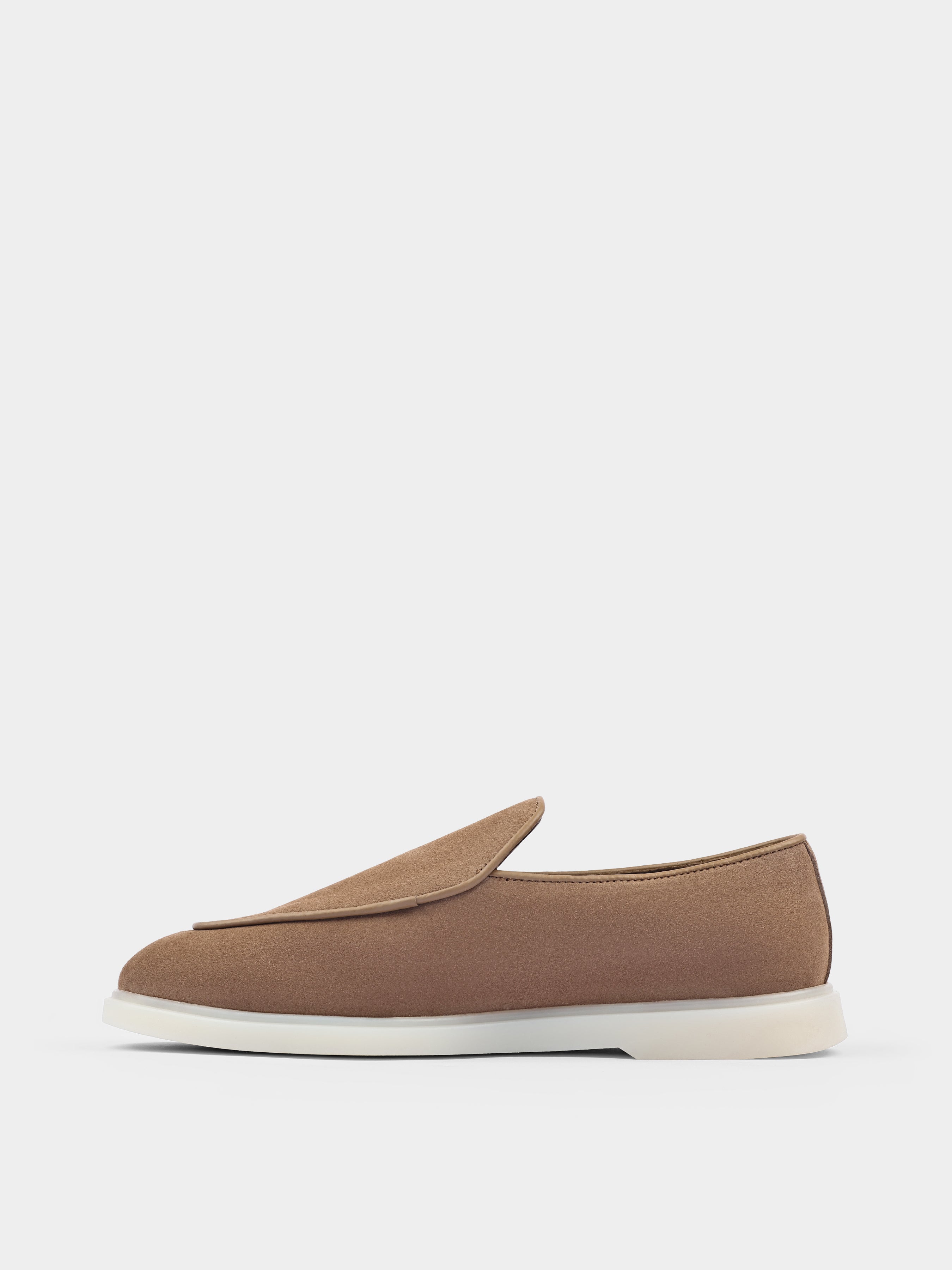 Denno Cappuccino Suede Loafers