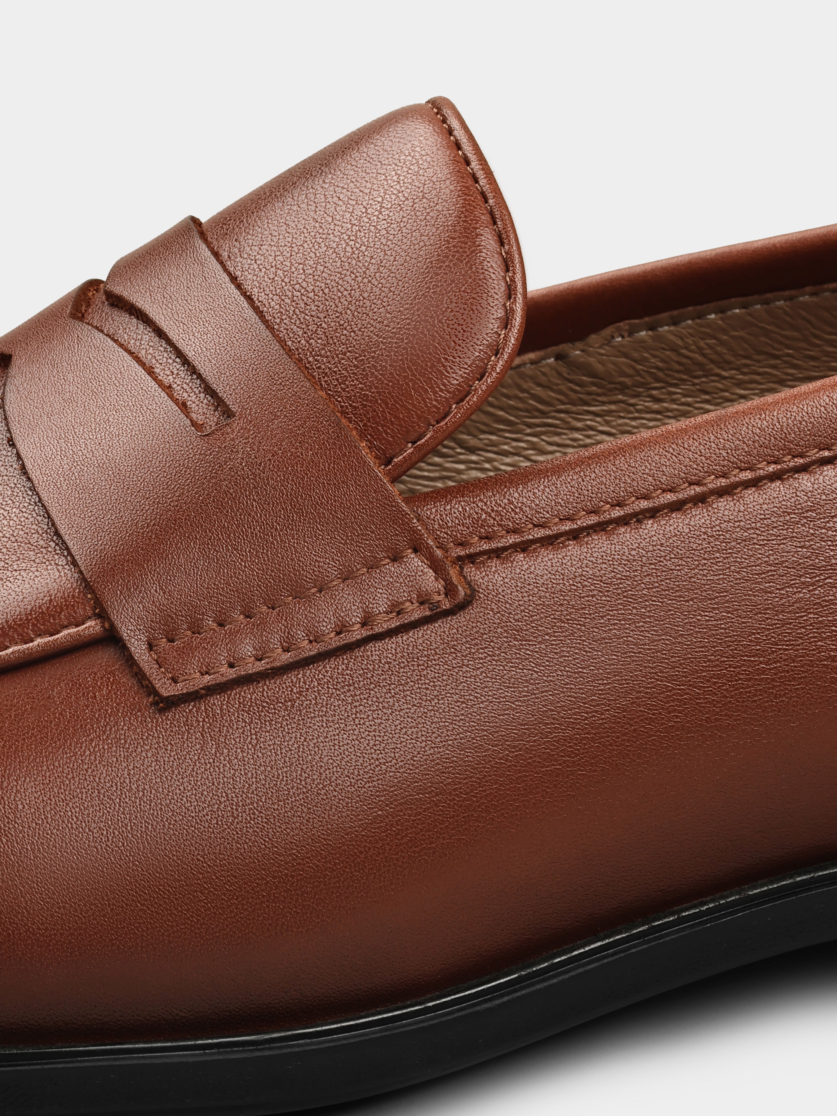 Loafers, Demini, Сognac Brown, Men's shoes, natural leather upper and lining, belt view
