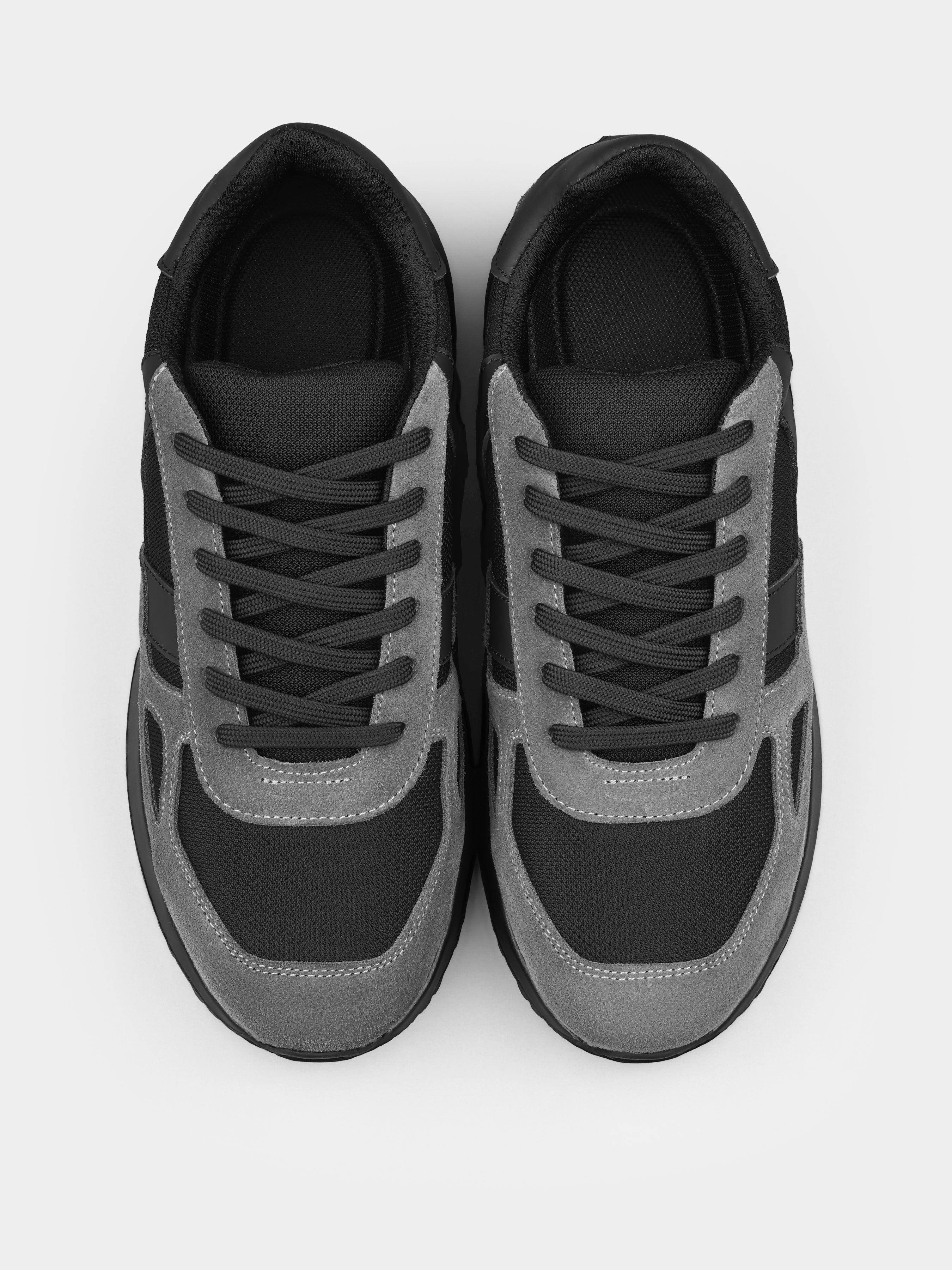 Sneakers, Agordo,Grey, Men's shoes, natural genuine suede/Cordura 1000D upper and textile lining, front view