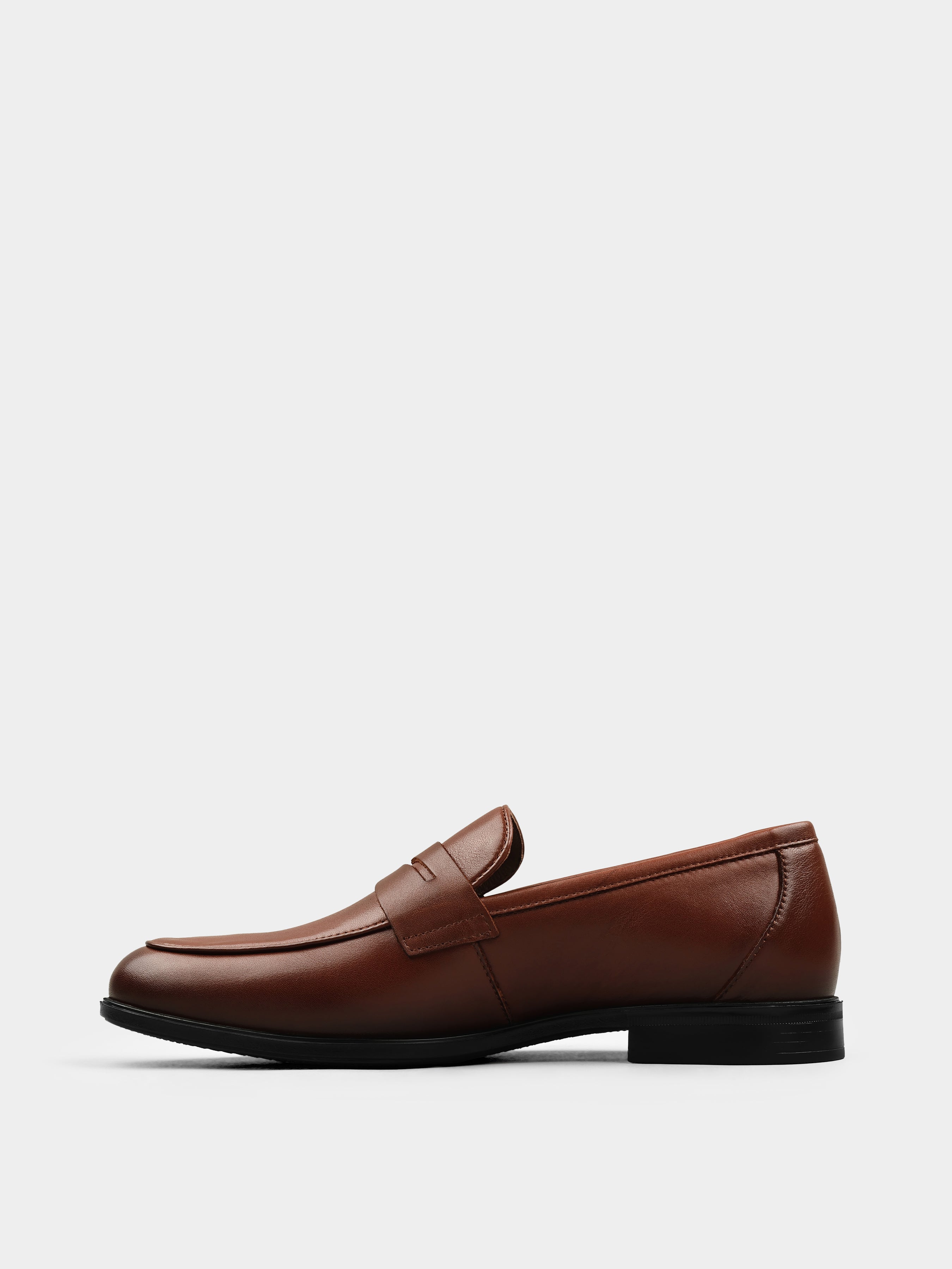 Loafers, Demini, Сognac Brown, Men's shoes, natural leather upper and lining, left view