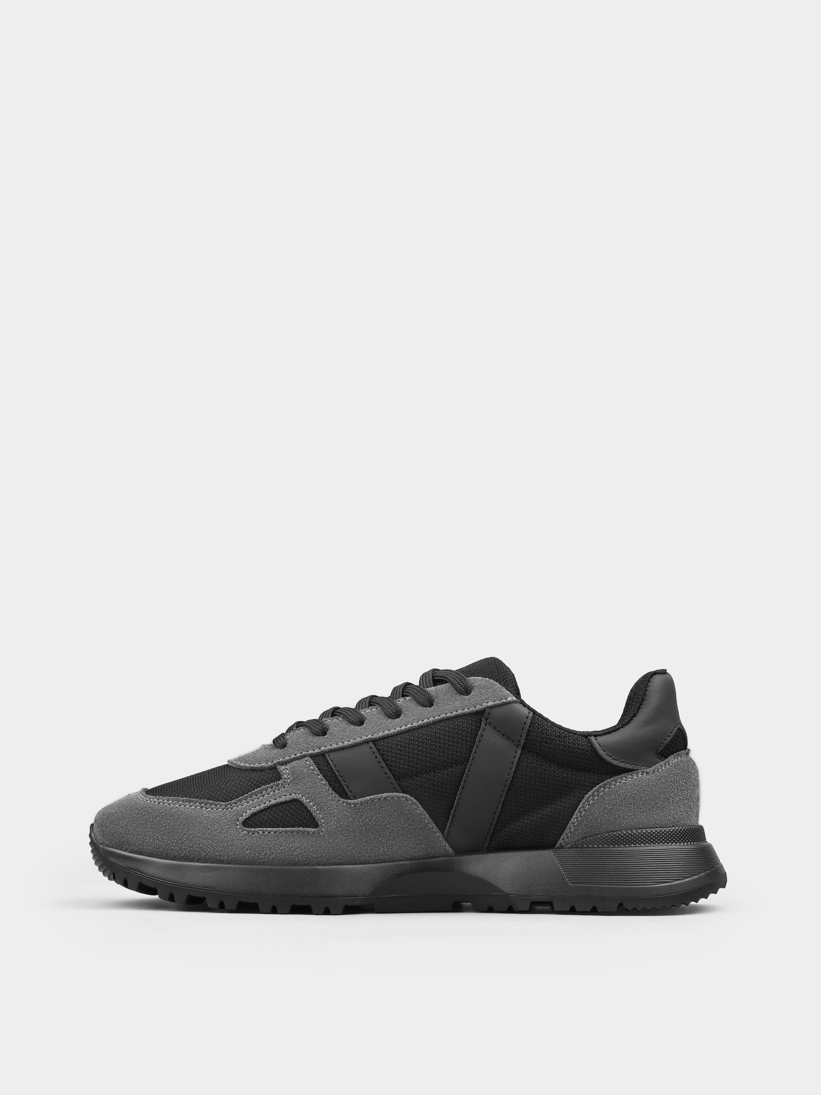 Sneakers, Agordo,Grey, Men's shoes, natural genuine suede/Cordura 1000D upper and textile lining, left view