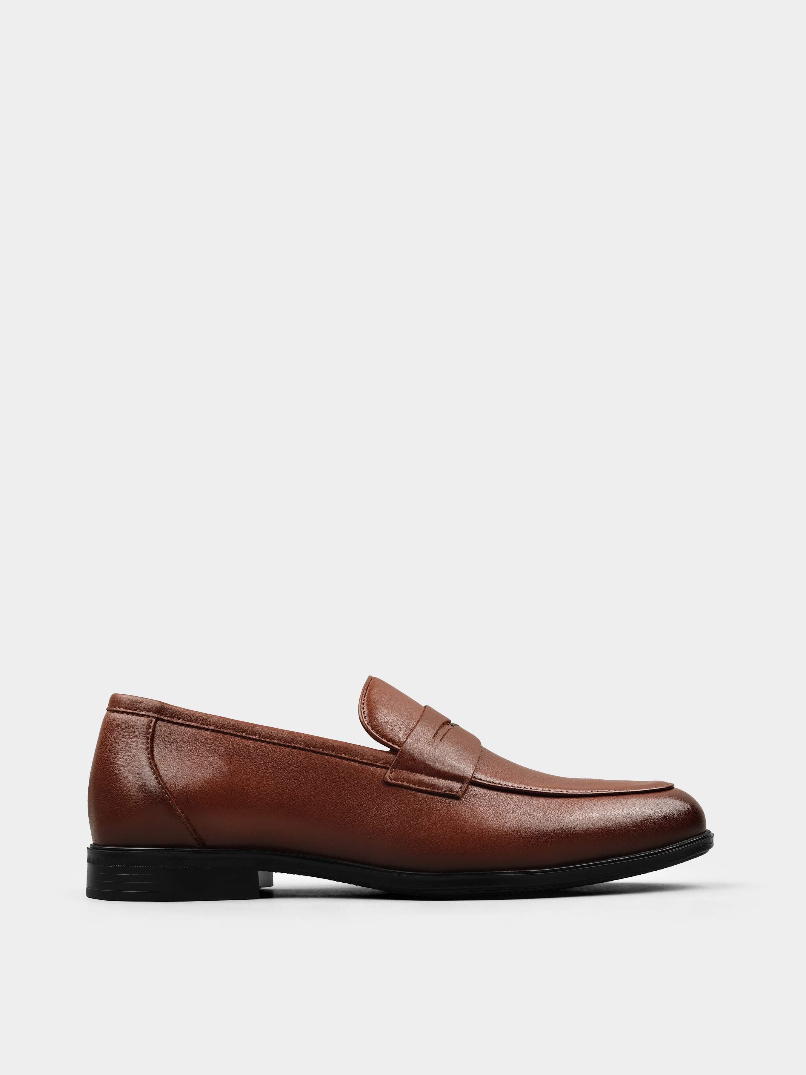 Loafers, Demini, Сognac Brown, Men's shoes, natural leather upper and lining, right view