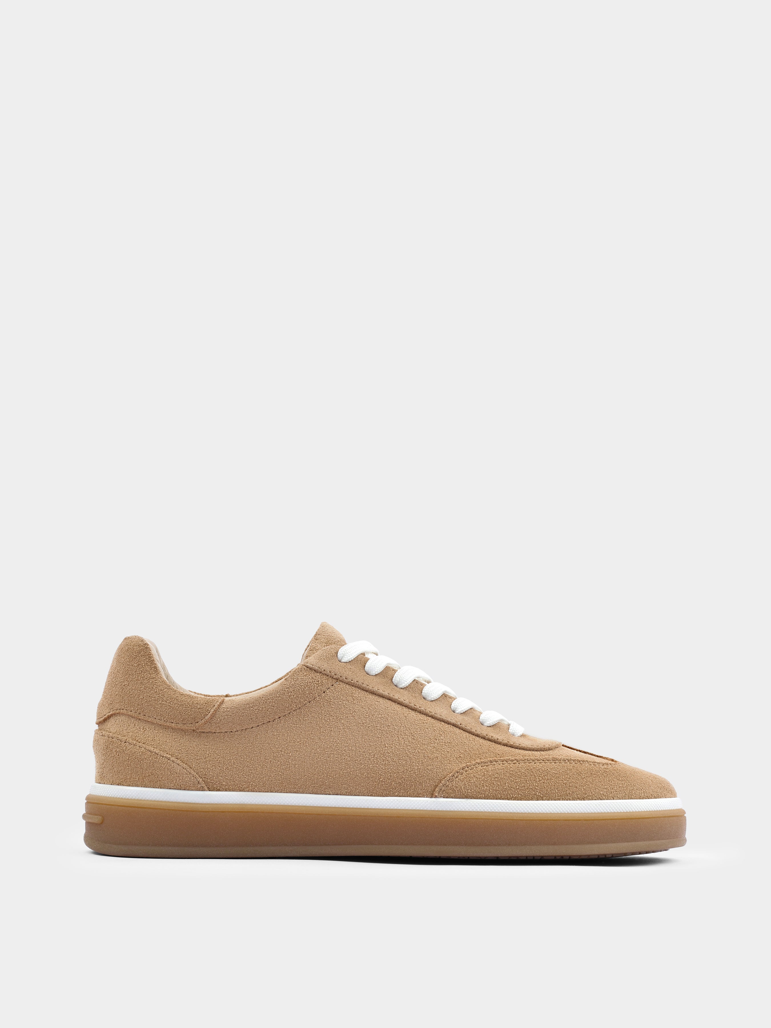 Volere Beige Suede Sneakers