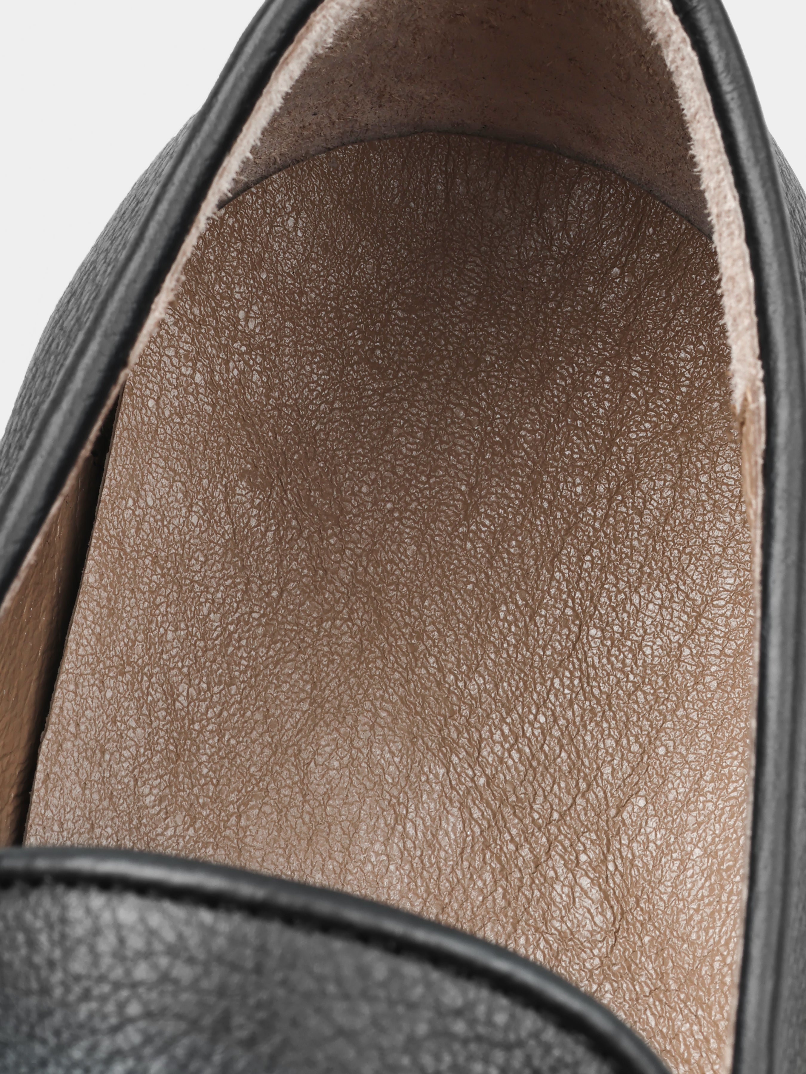 Loafers, Oscuro, Black, Men's shoes, natural leather upper and lining, insole view