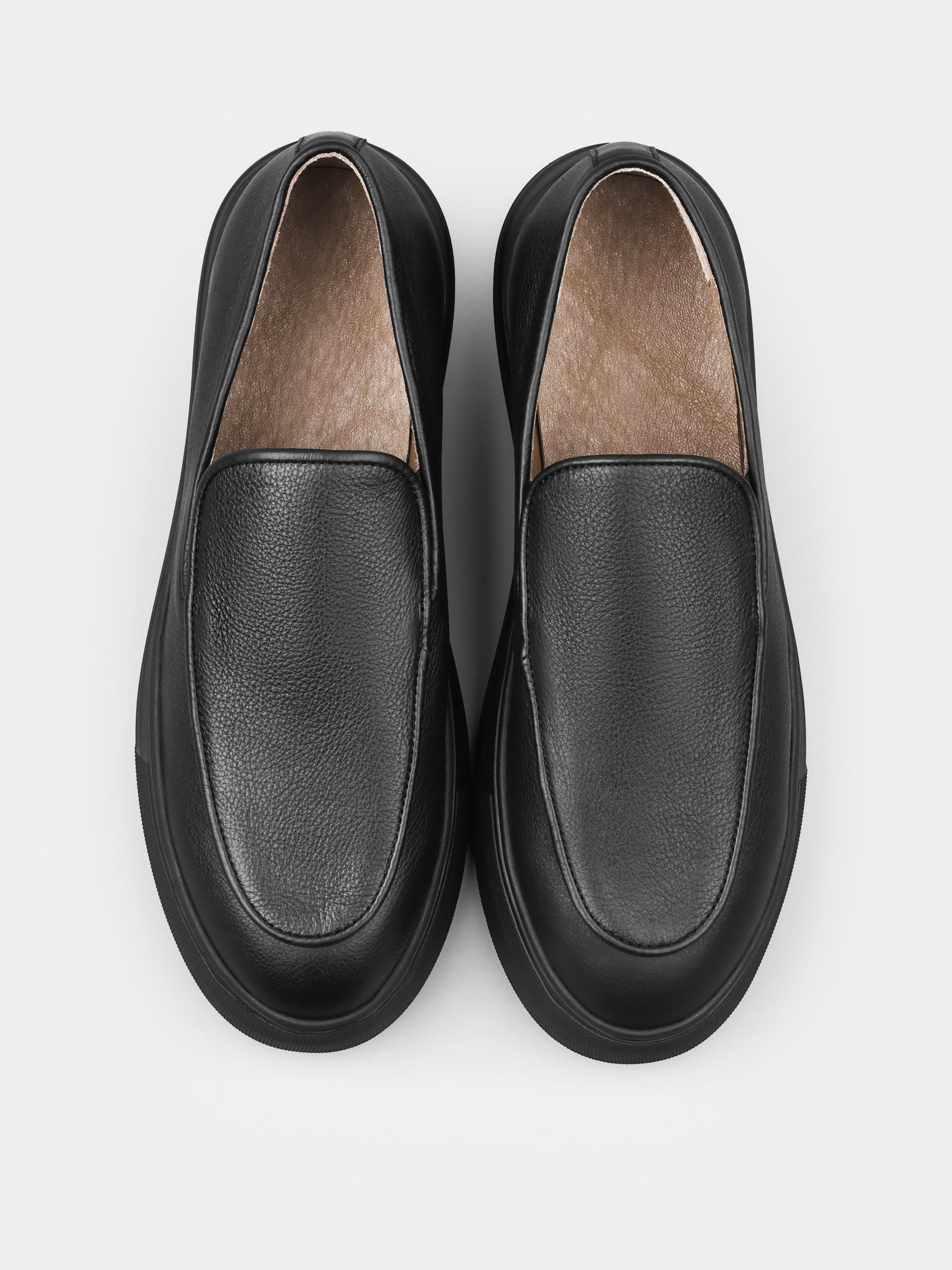 Loafers, Oscuro, Black, Men's shoes, natural leather upper and lining, front view