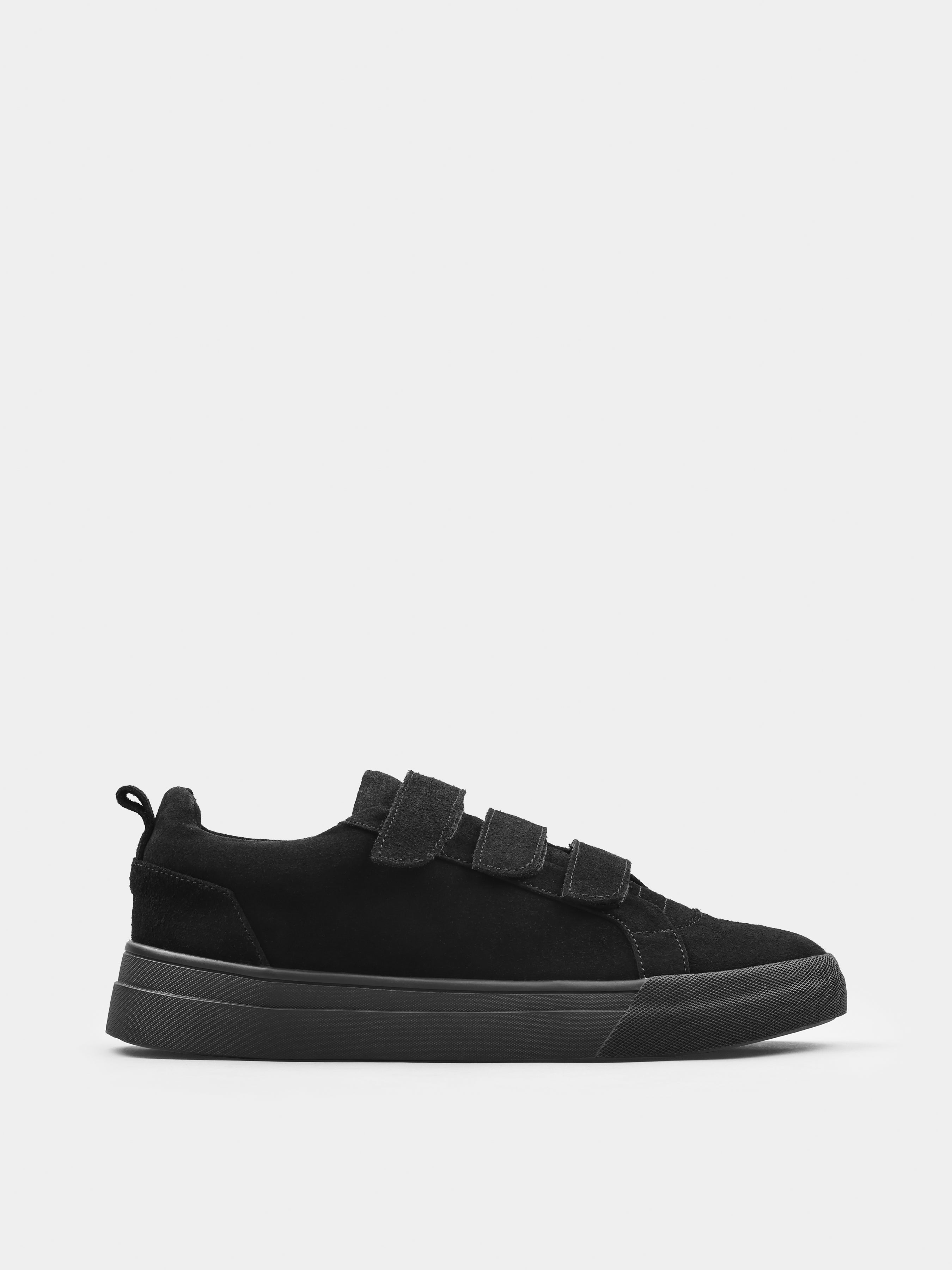 Sneakers, Settanta, Black, Men's shoes, natural suede upper and leather lining, right view