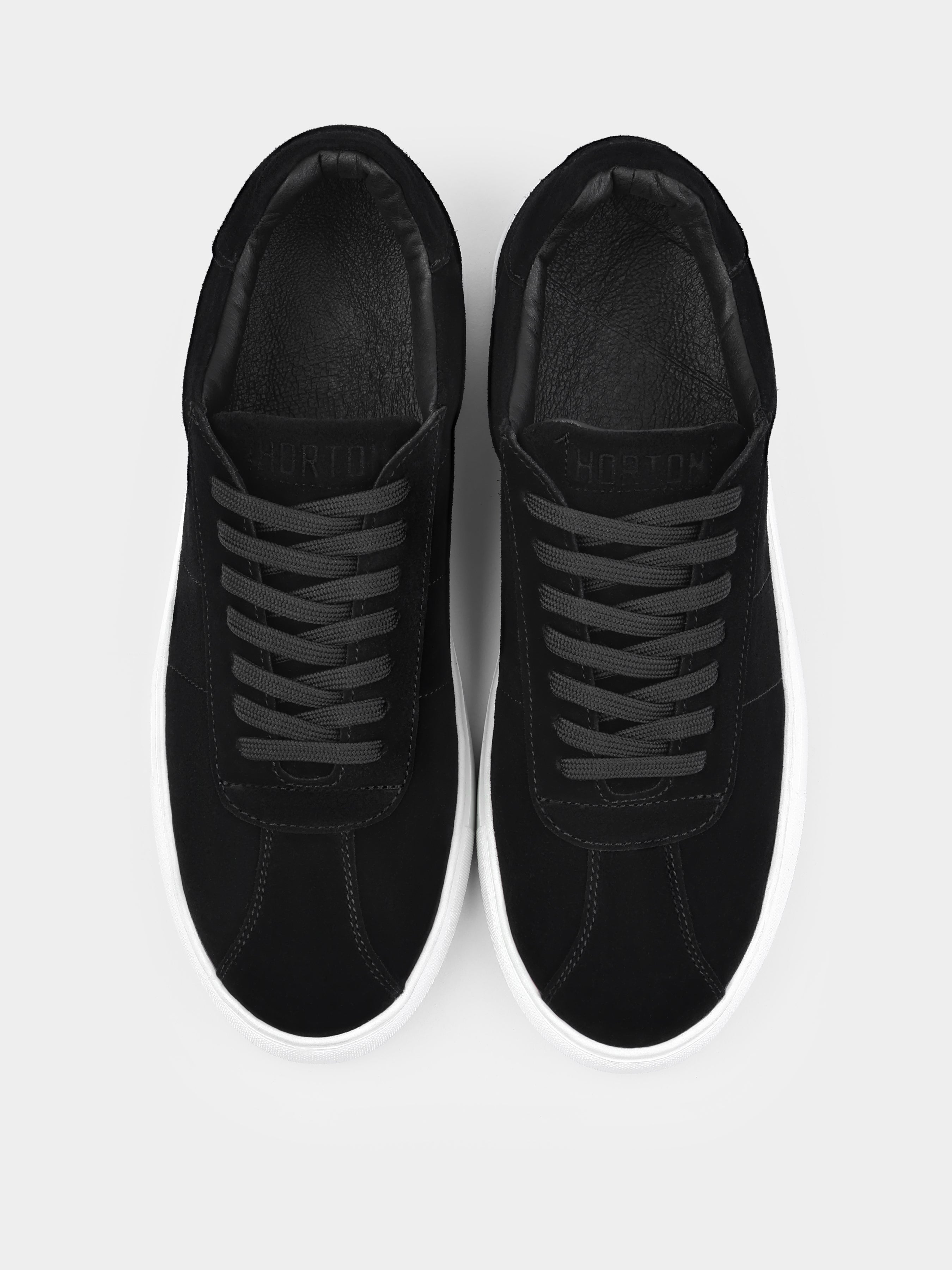 Intendo Black White Suede Sneakers