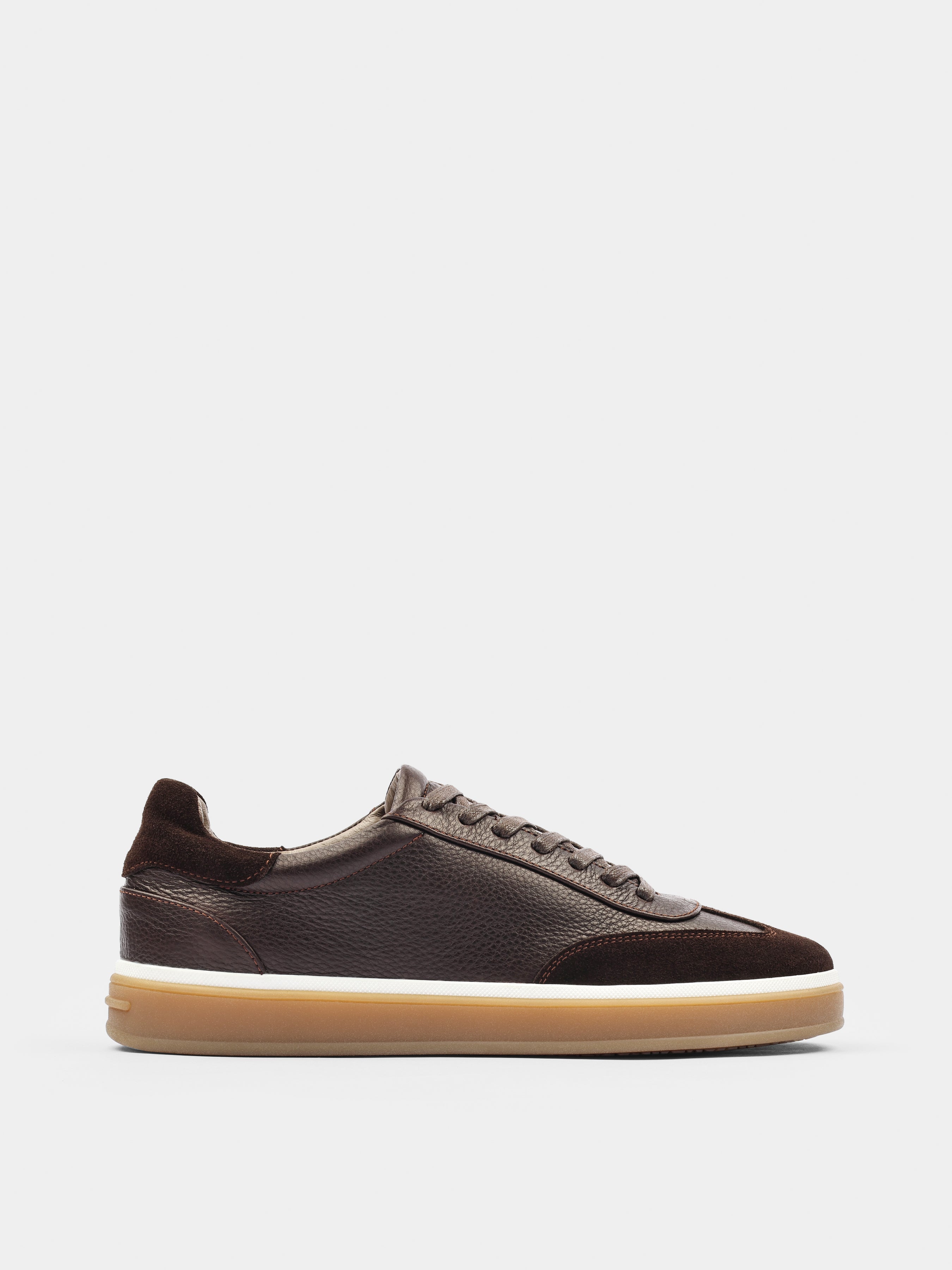 Sneakers, Volere, Dark-Brown, Men's shoes, natural suede upper and leather lining, right view