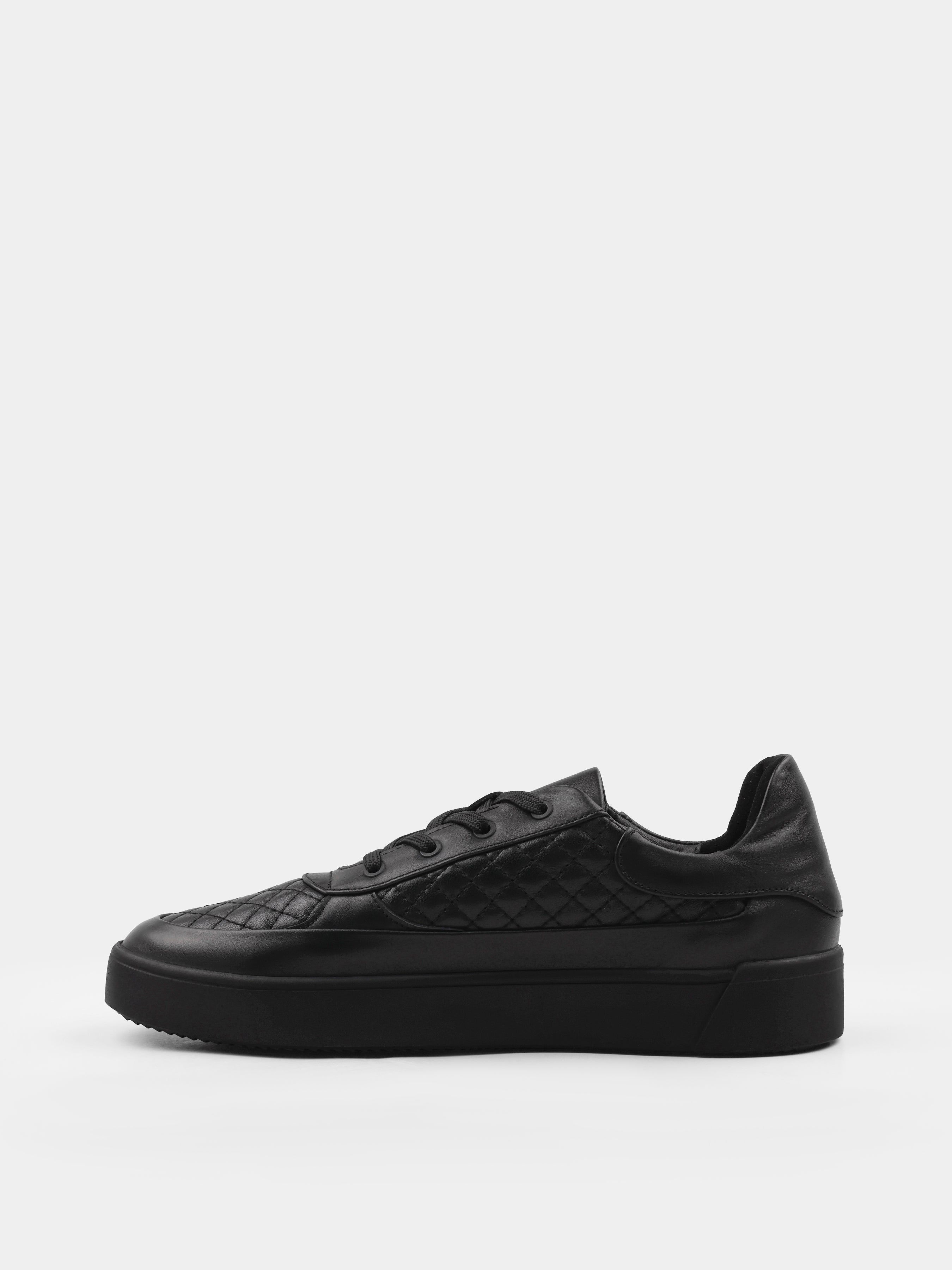 Sneakers, Parlo, Black, Men's shoes, natural leather upper and lining, left view