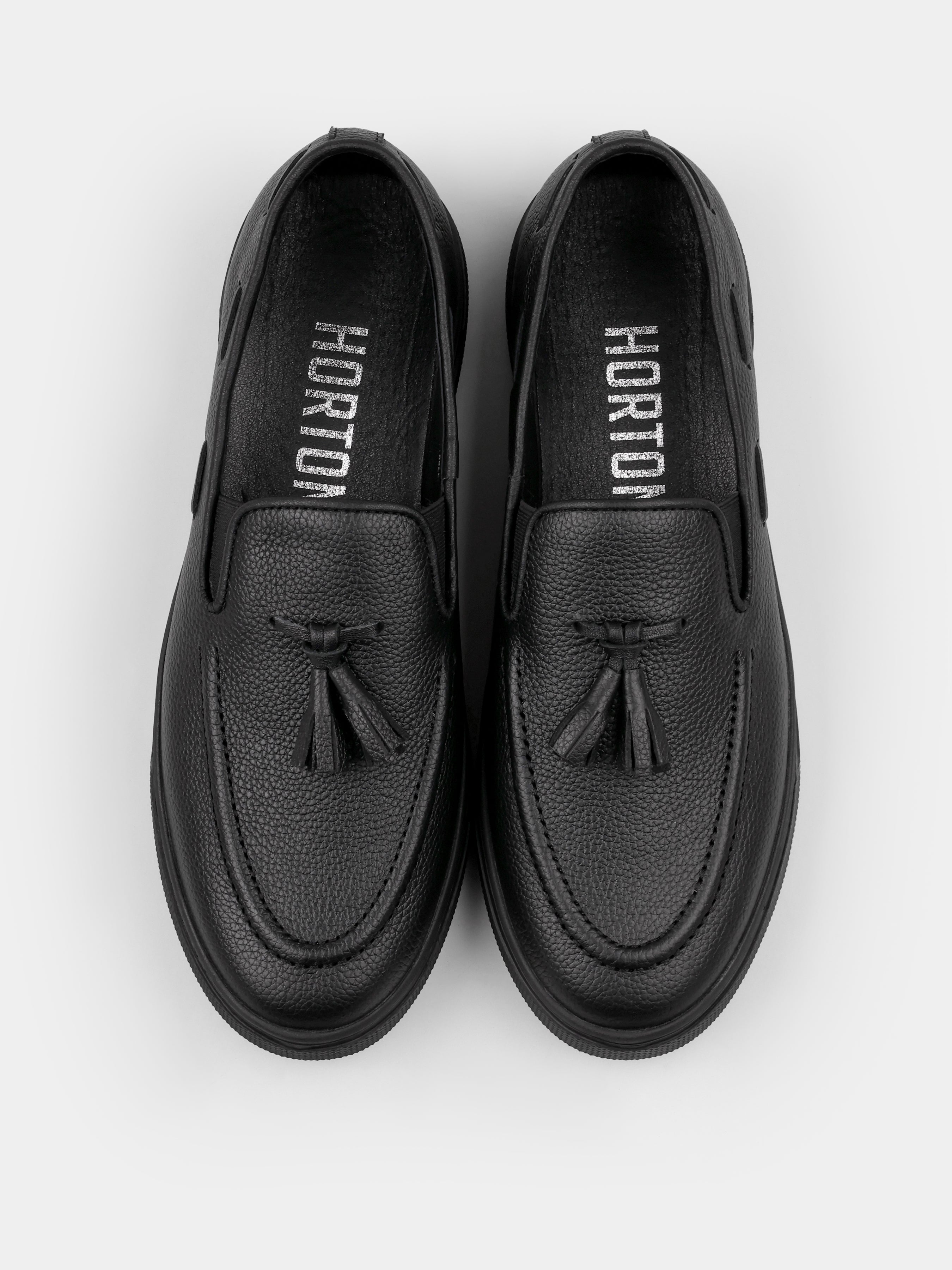 Loafers, Spectr, Black, Men's shoes, natural leather upper and lining, front view