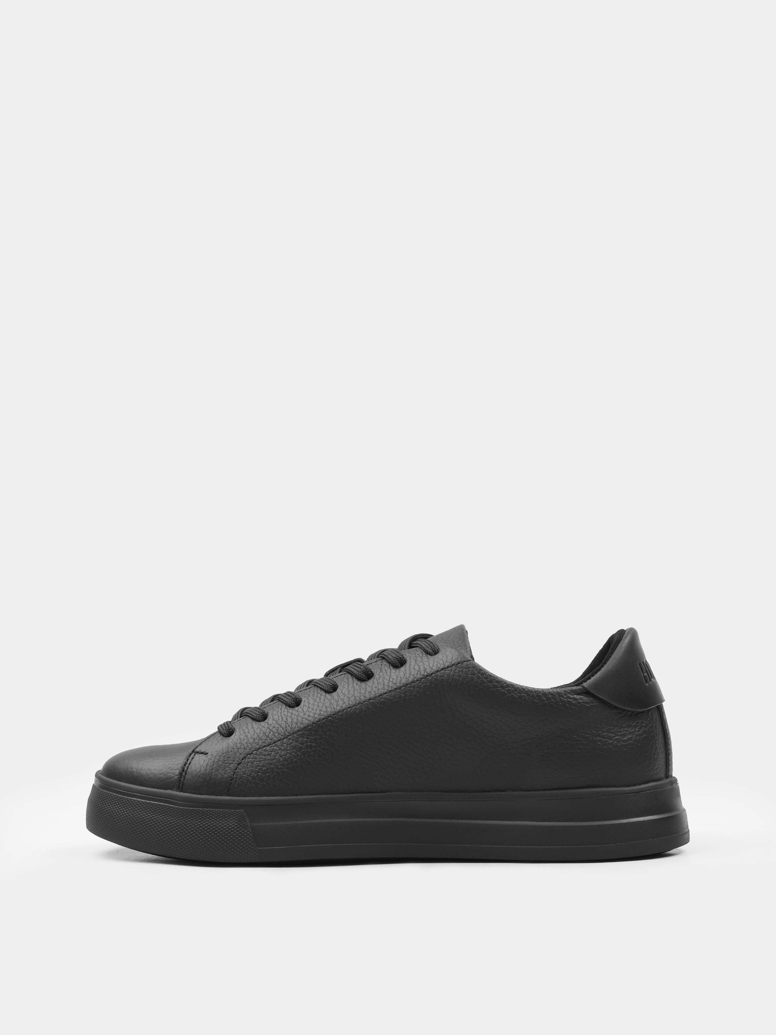 Sneakers, Cento, Matte Black, Men's shoes, natural leather upper and lining, left view
