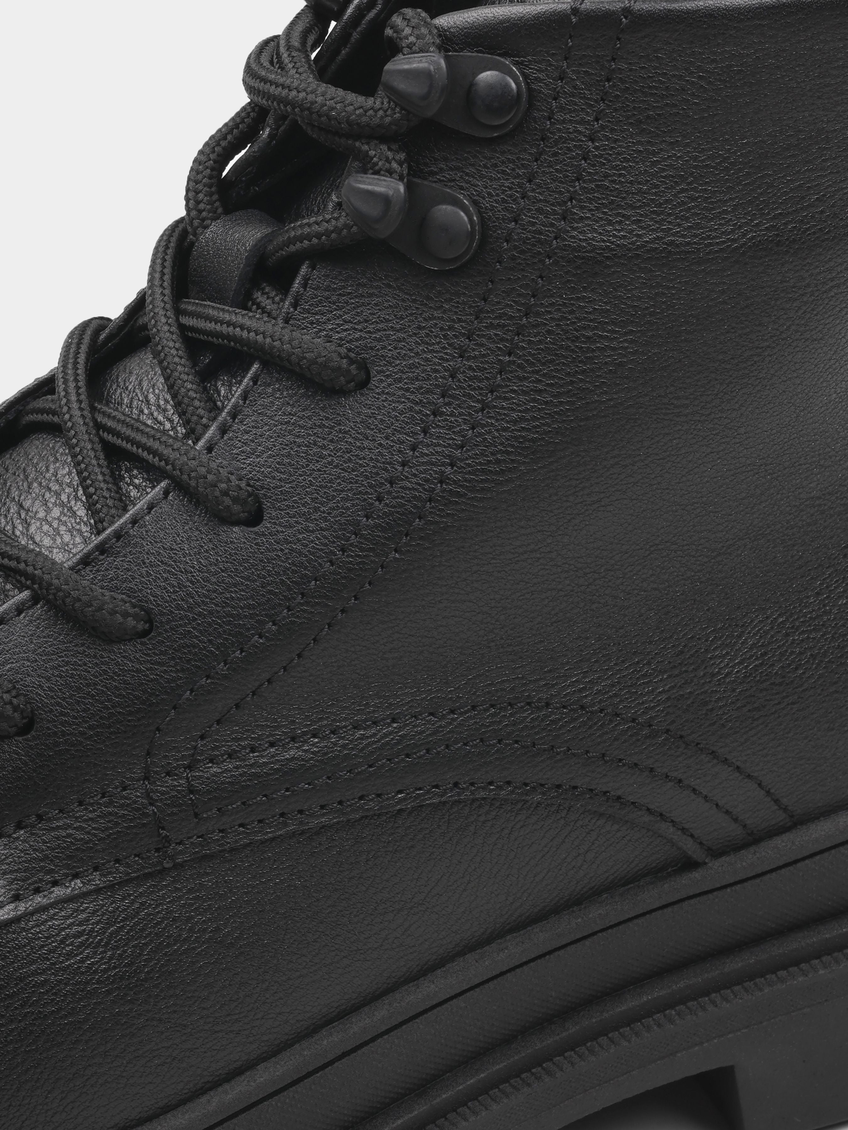 Boots, Sperone, Black, Men's shoes, natural leather upper and fleece lining, laces view