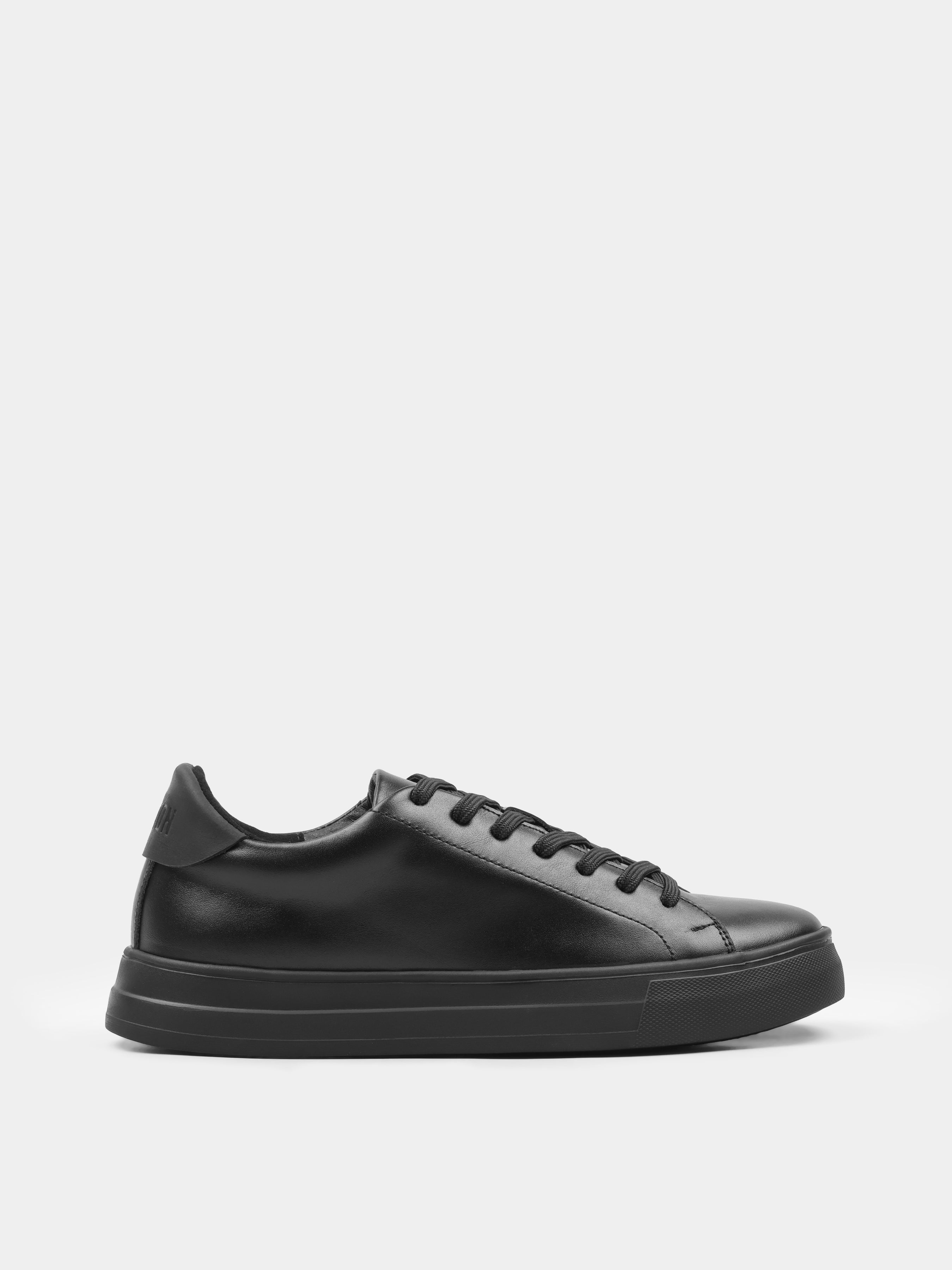 Sneakers, Cento, Black, Men's shoes, natural leather upper and lining, right view