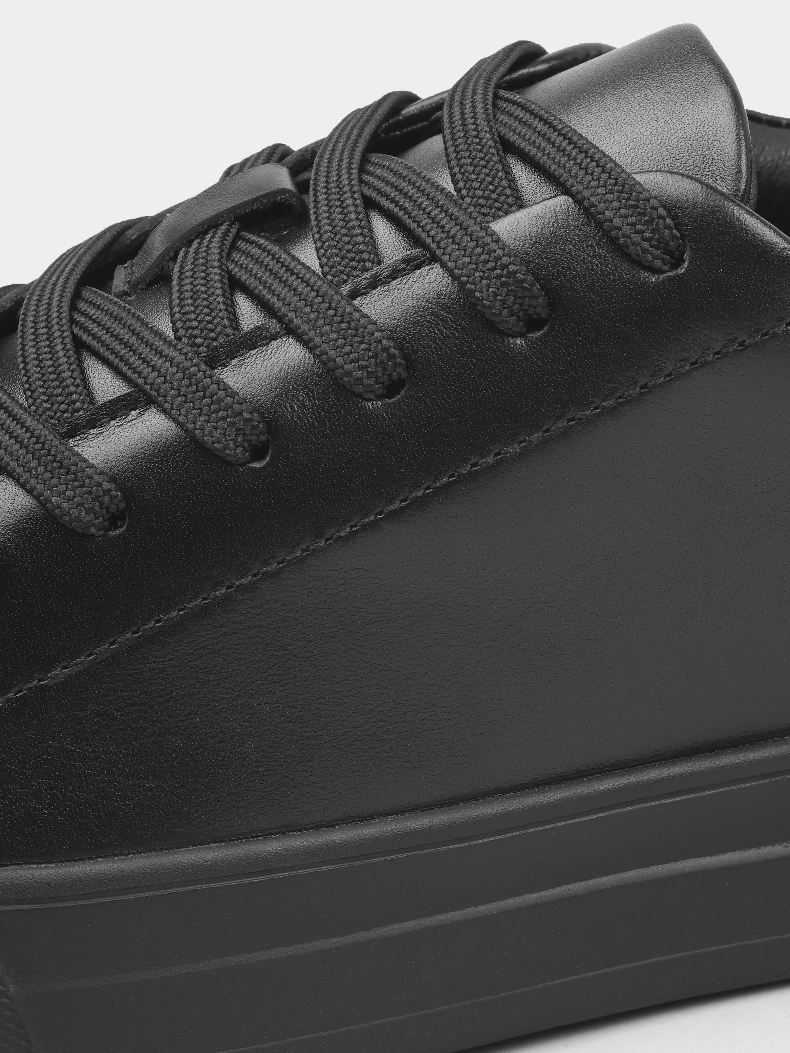 Sneakers, Cento, Black, Men's shoes, natural leather upper and lining, laces view