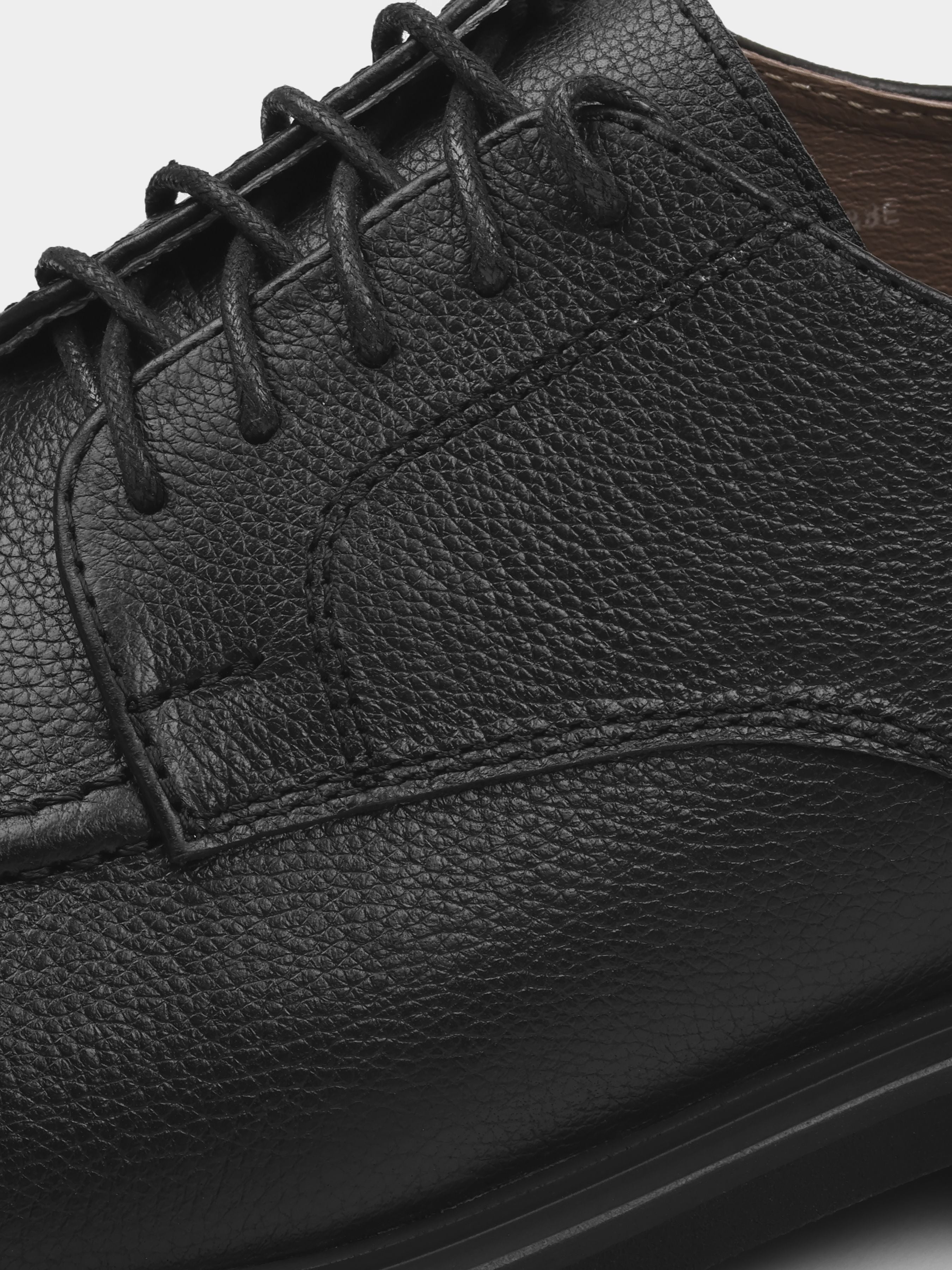 Derby, Algore, Black, Men's shoes, natural leather upper and lining, laces view