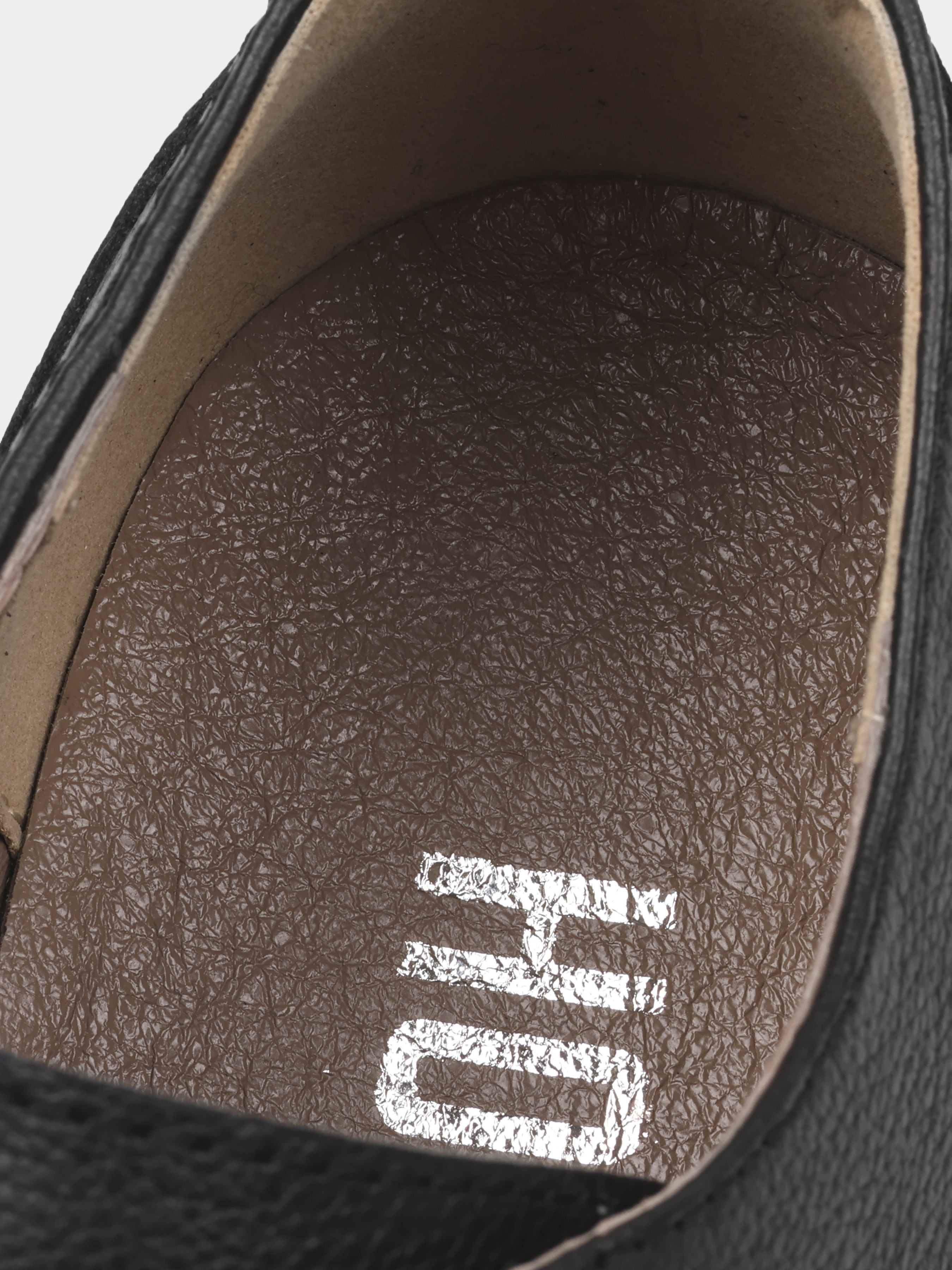 Derby, Algore, Black, Men's shoes, natural leather upper and lining, insole view