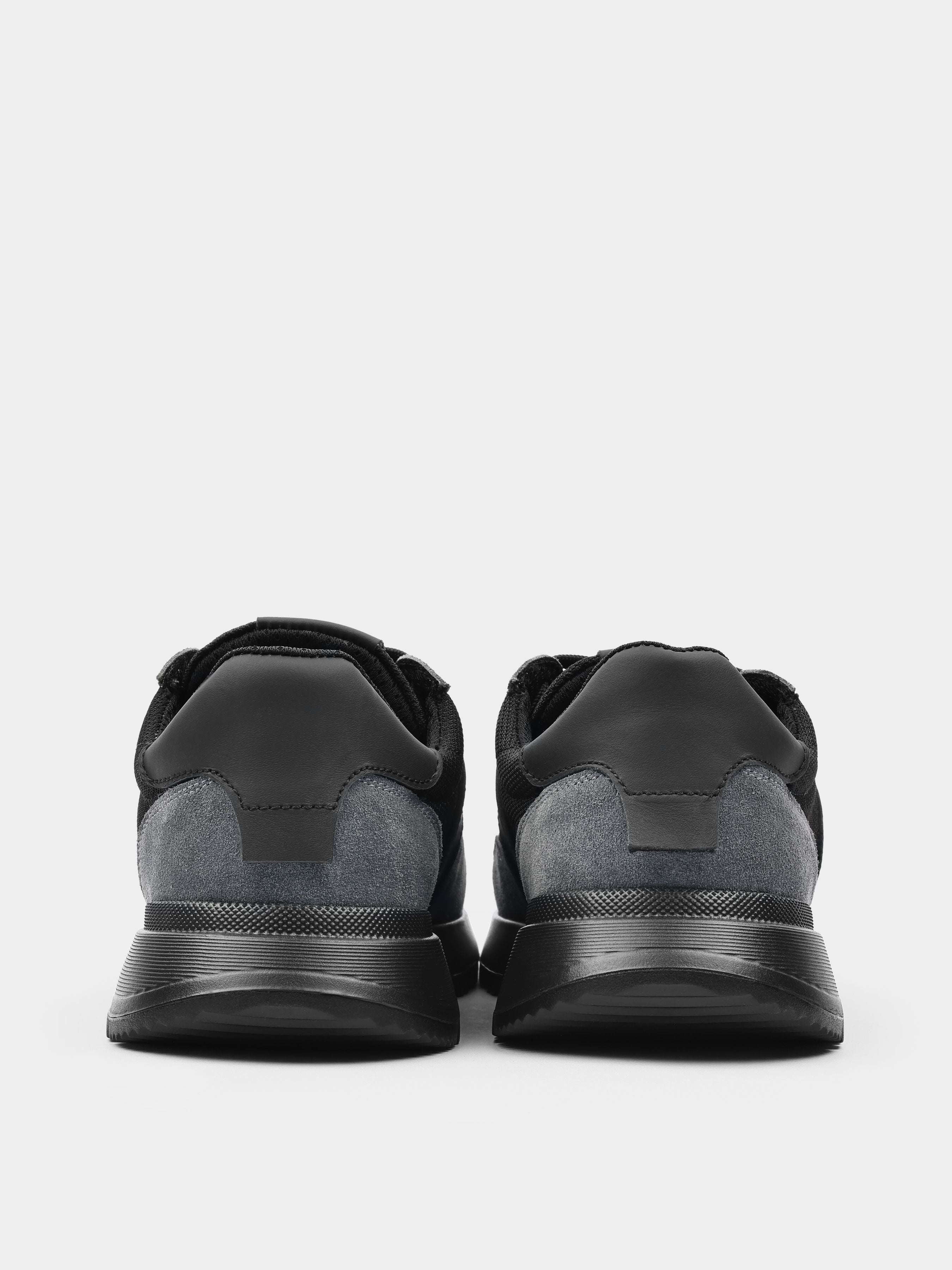 Sneakers, Lasciare, Grey, Men's shoes, natural suede upper and textile lining, heel view