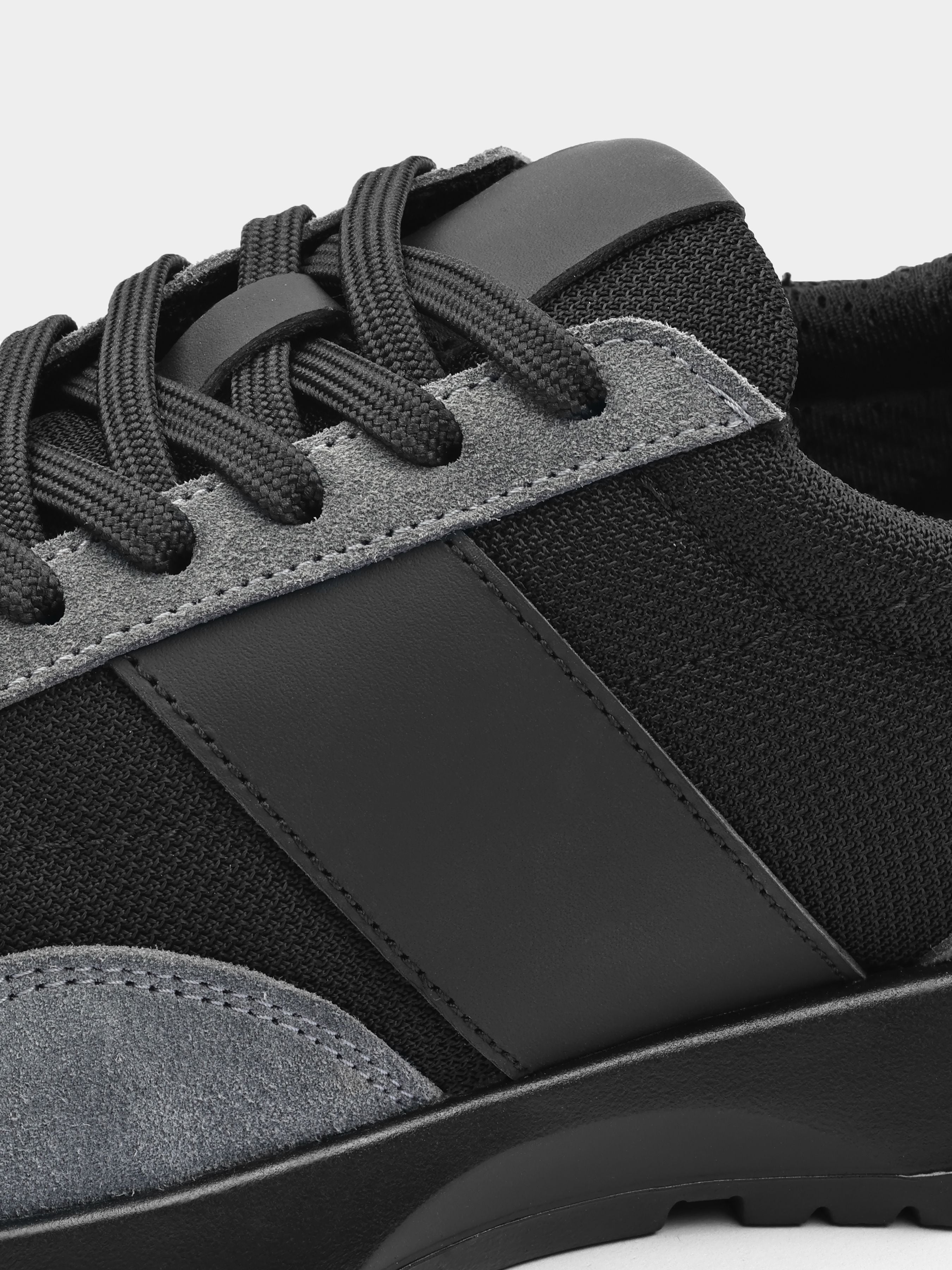 Sneakers, Lasciare, Grey, Men's shoes, natural suede upper and textile lining, laces view