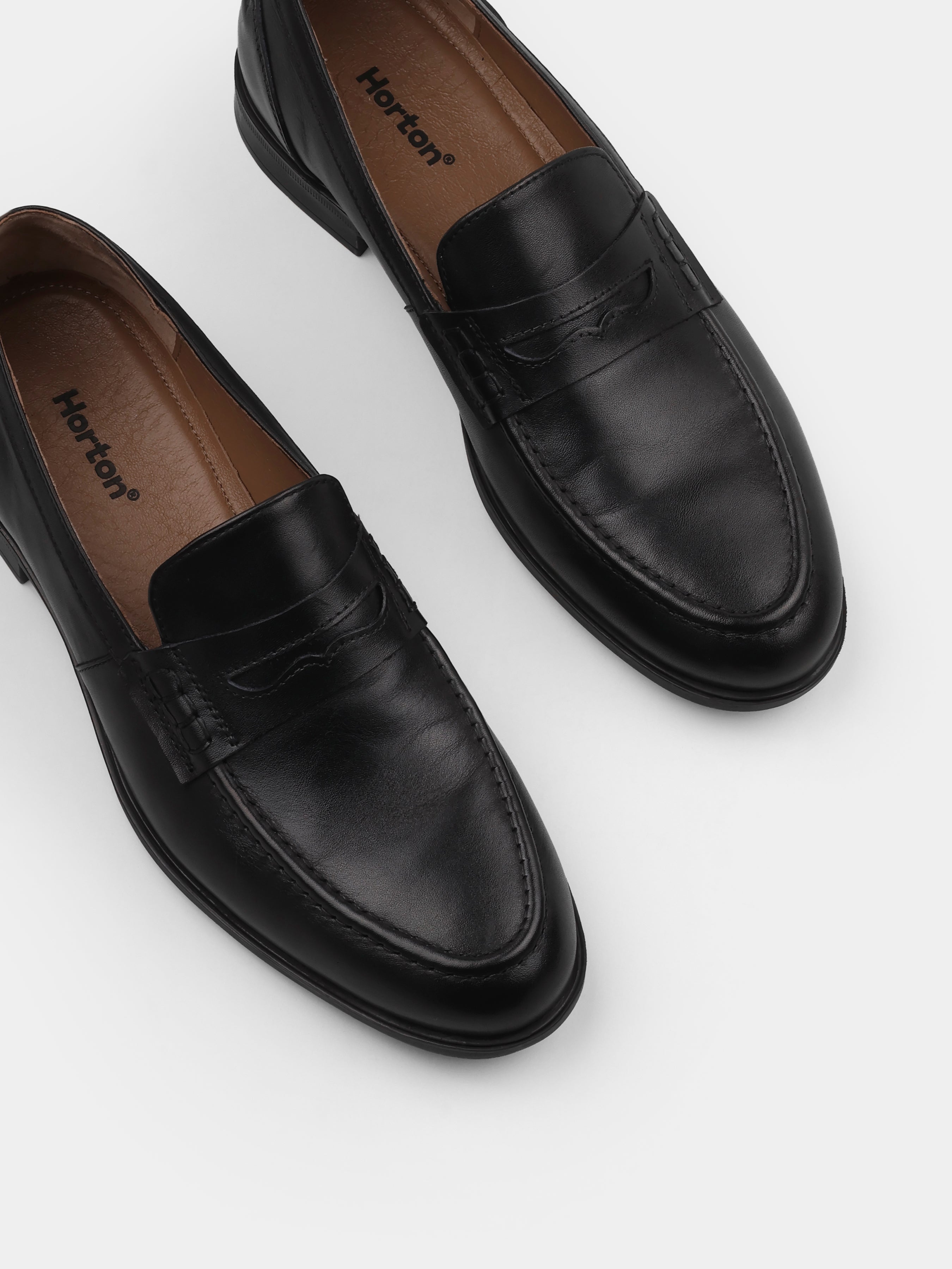 Loafers, Vivere, Black, Men's shoes, natural leather upper and lining, diagonally view