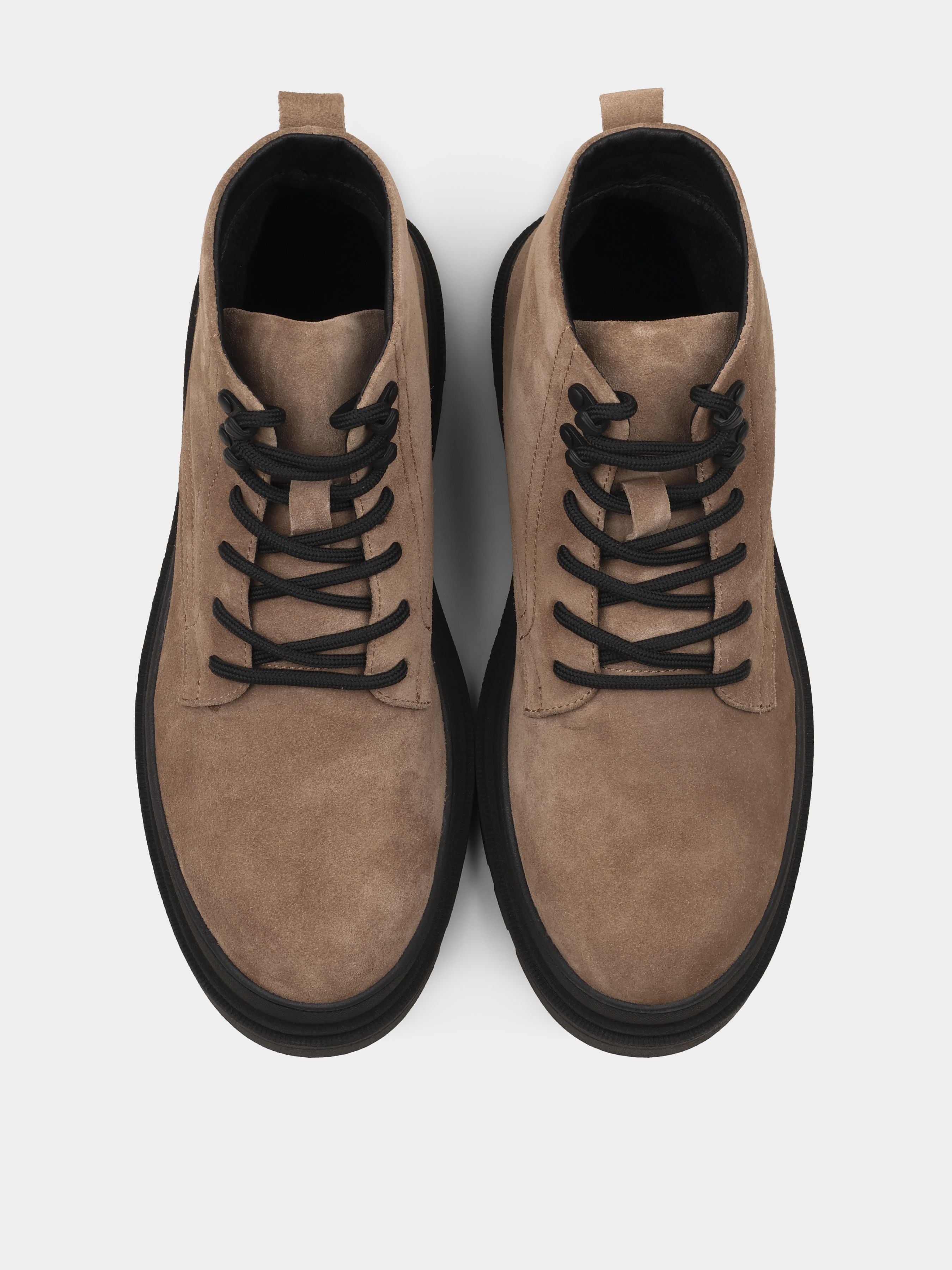 Boots, Sperone,  Cappuccino, Men's shoes,
natural suede upper and  fleece lining, front view