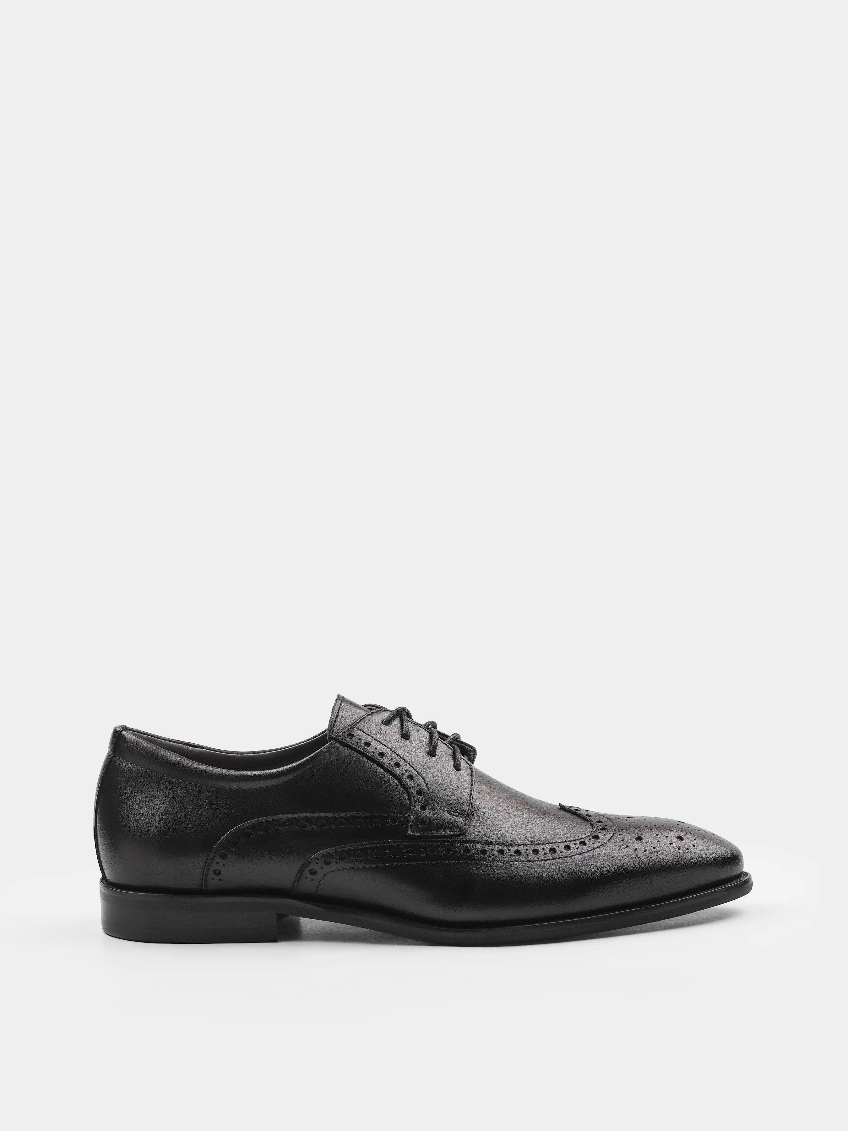 Brogues, Bosten, Black, Men's shoes, natural leather upper and lining, right view