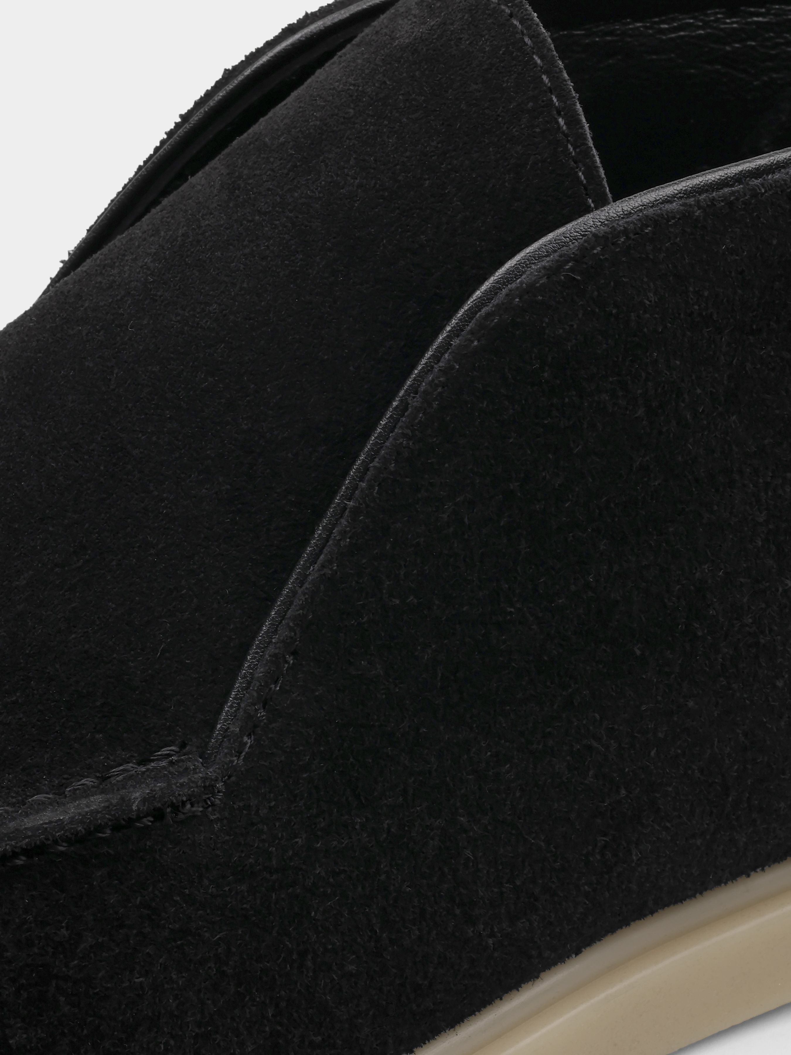 Boots, Ottaviano, Black Beige Suede, Men's shoes, natural suede upper and leather lining, detailed view