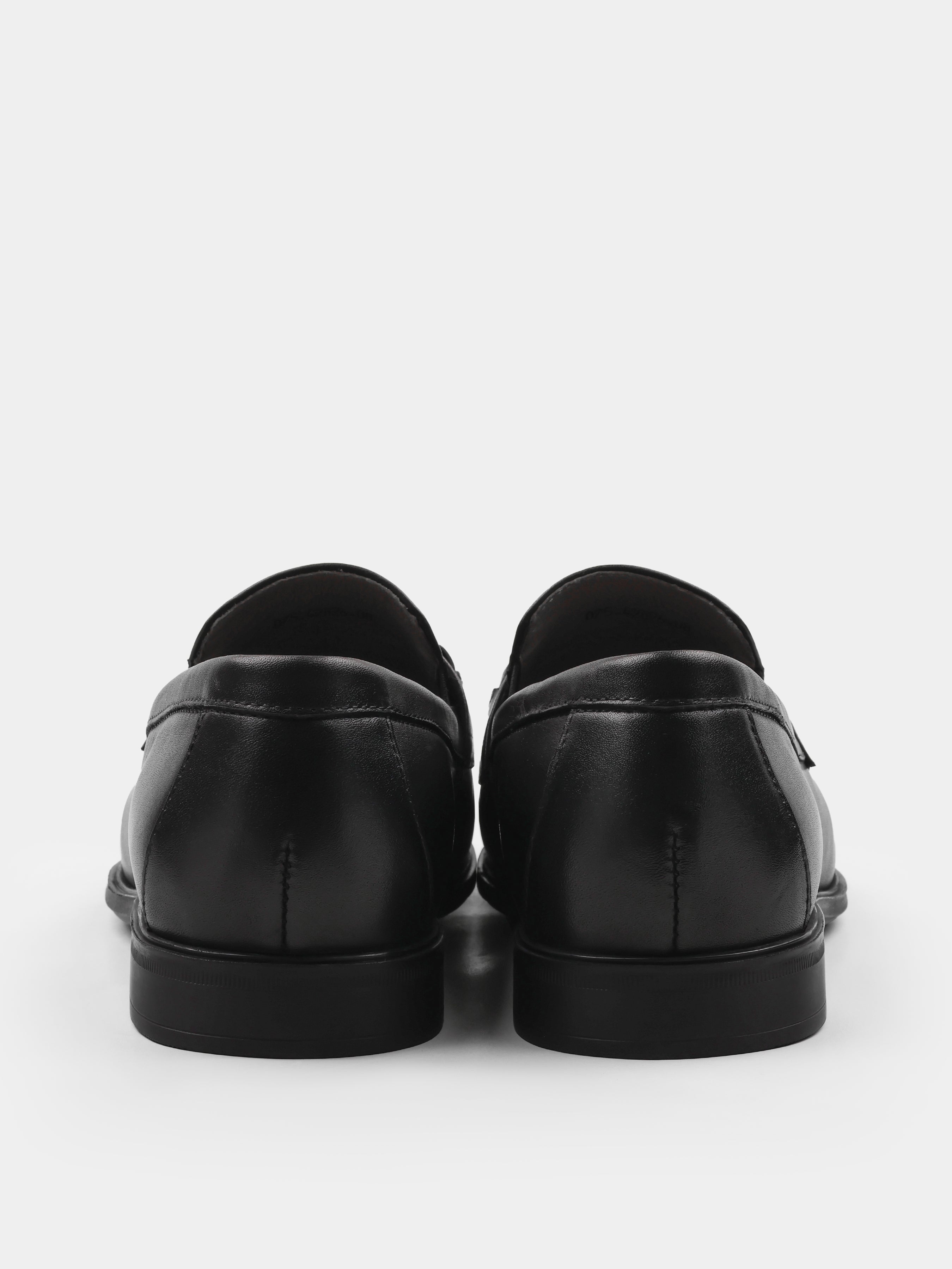 Loafers, Lamberto, Black, Men's shoes, natural leather upper and lining, heel view