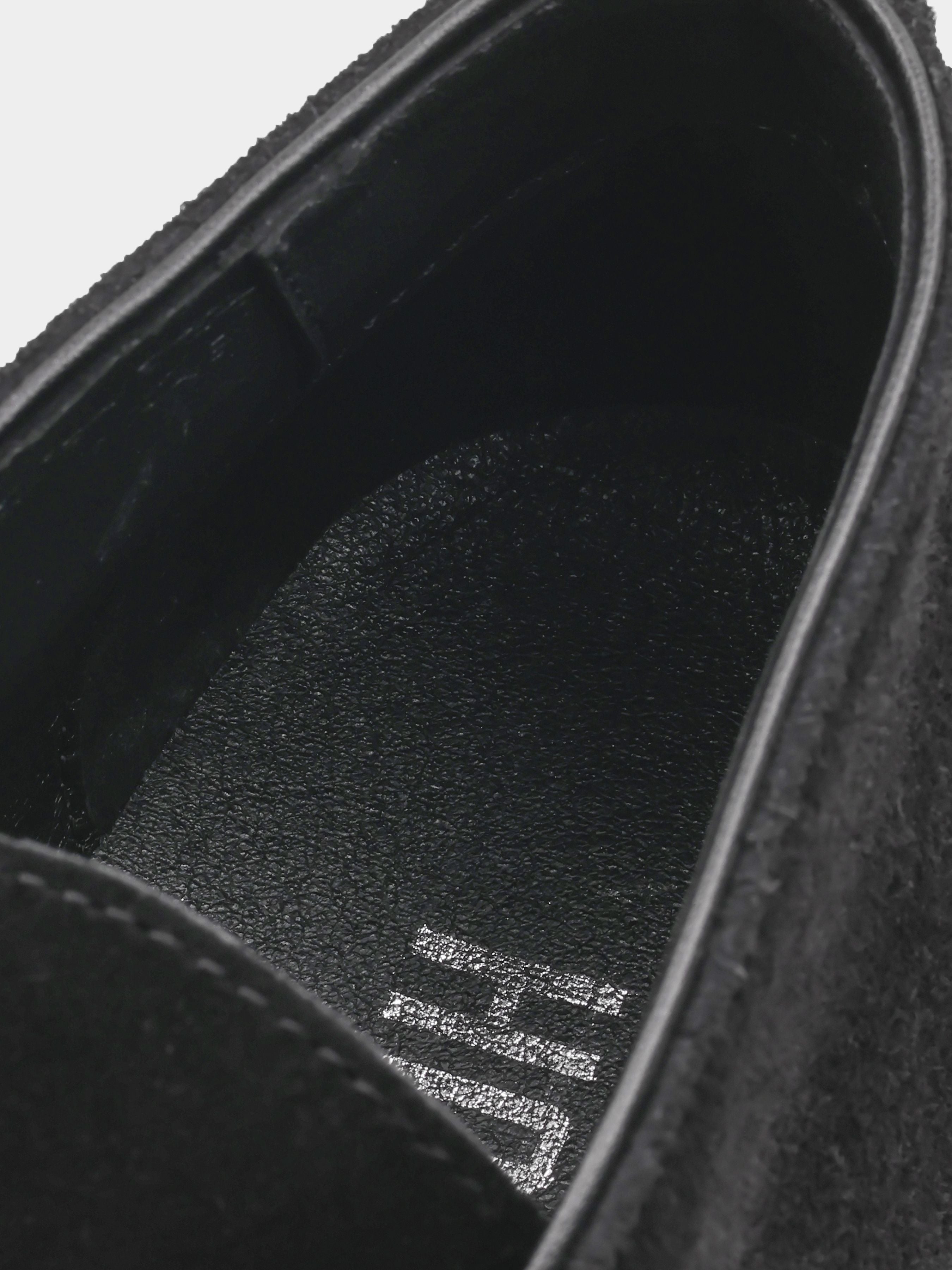 Boots, Ottaviano, Black Beige Suede, Men's shoes, natural suede upper and leather lining, insole view