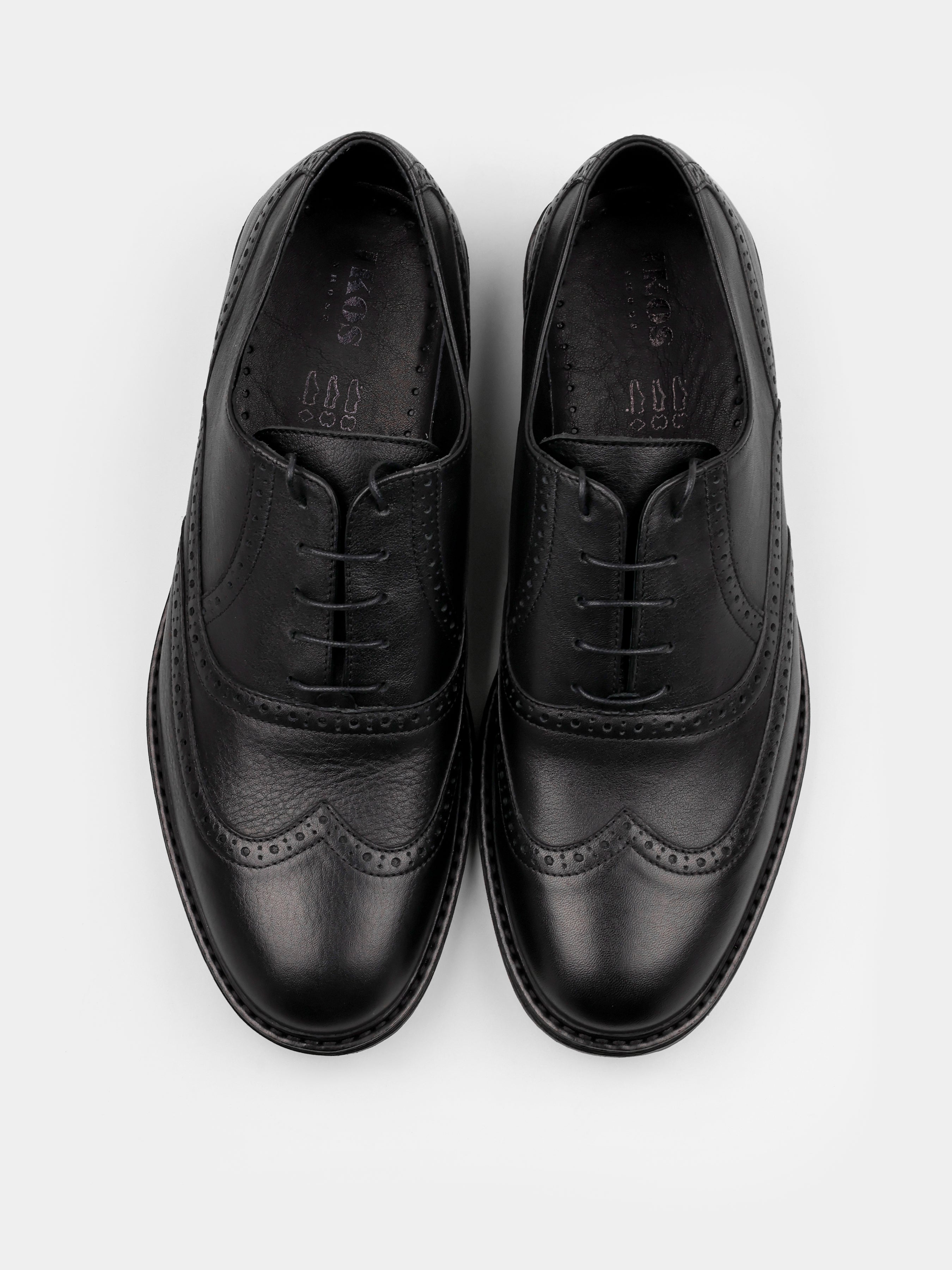 Oxfords, Quarto, Black, Men's shoes, natural leather upper and lining, front view