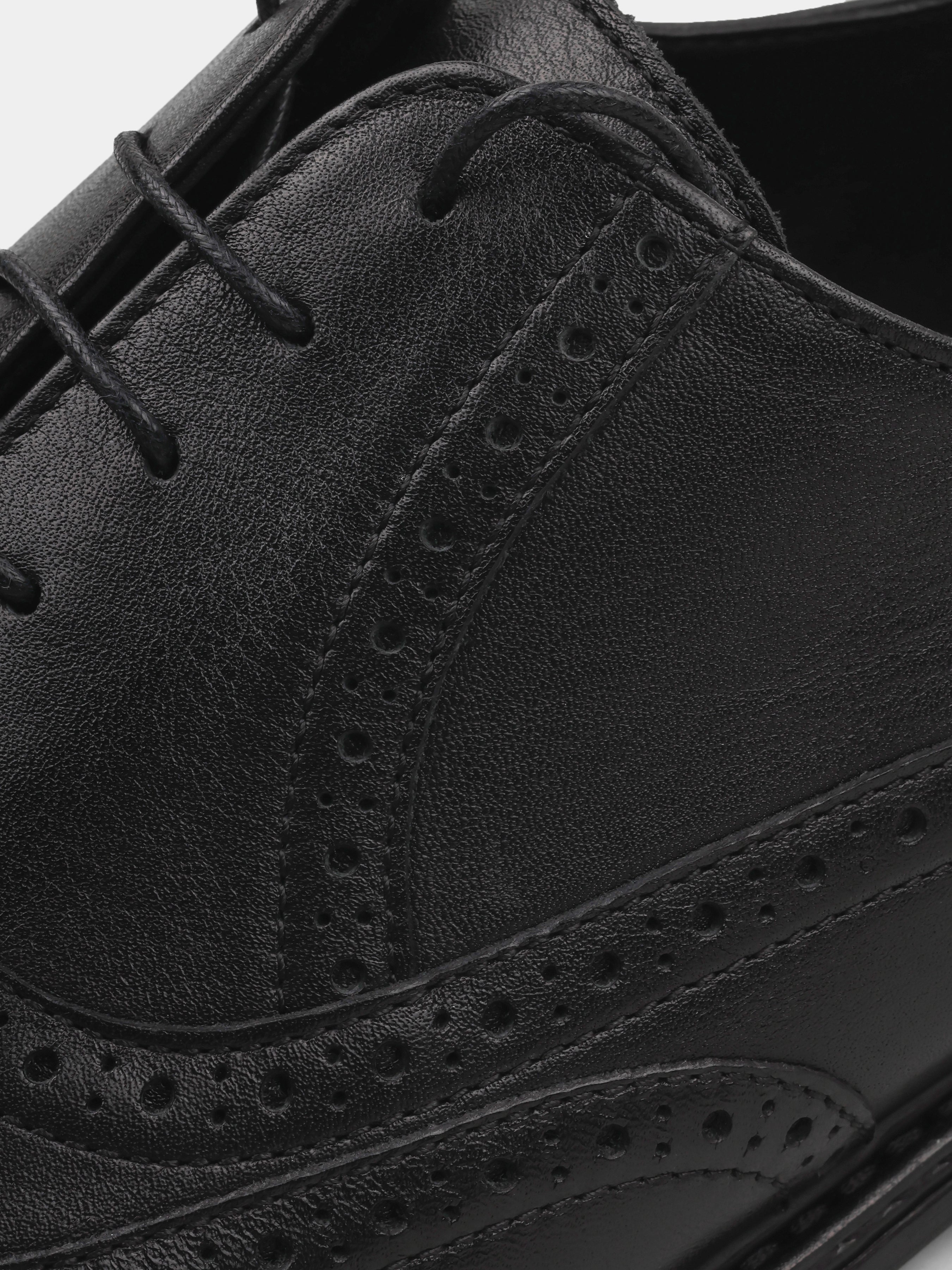 Oxfords, Quarto, Black, Men's shoes, natural leather upper and lining, laces view