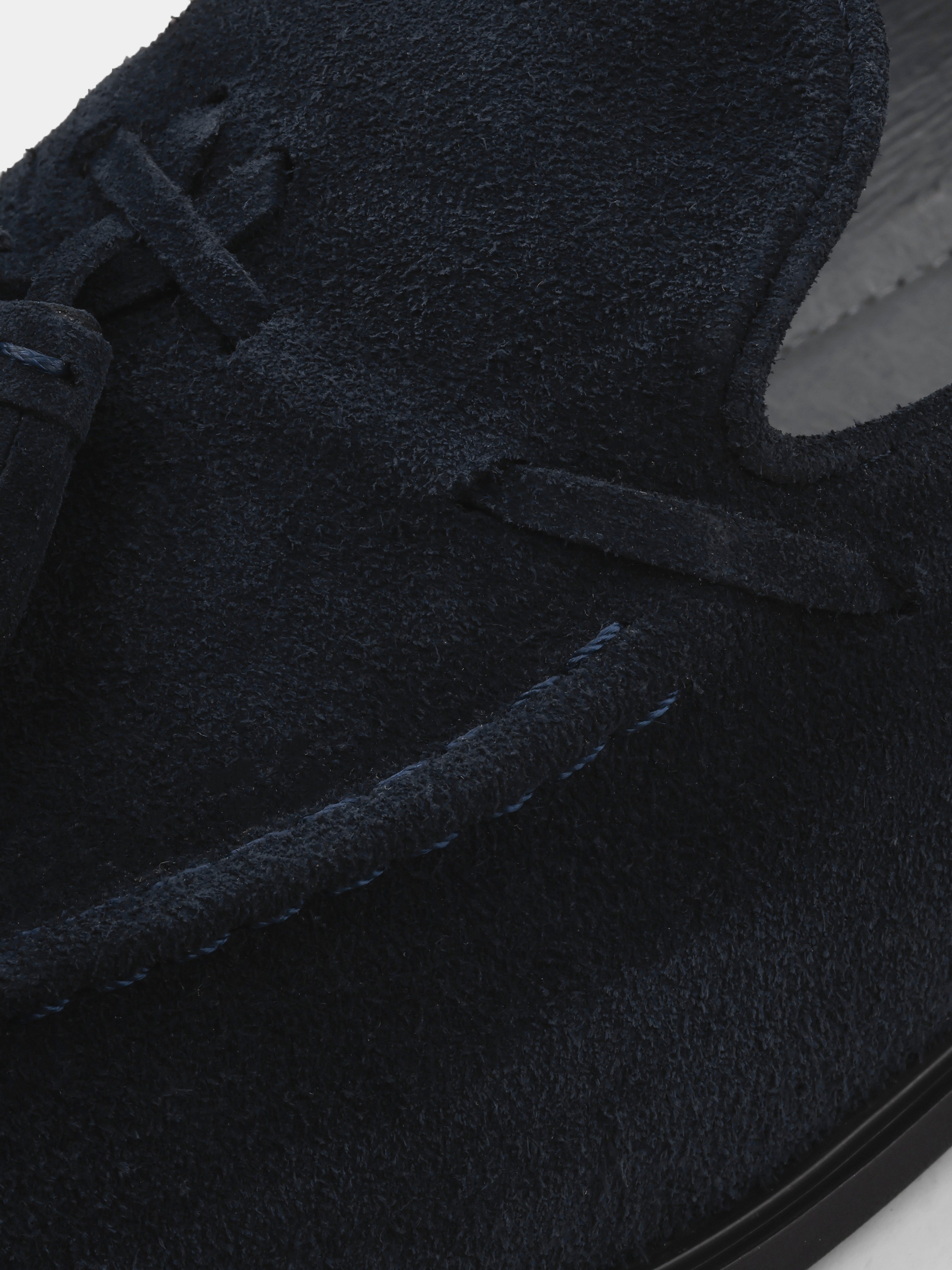 Loafers, Frandi, Navy, Men's shoes, natural leather lining and upper suede, detailed view