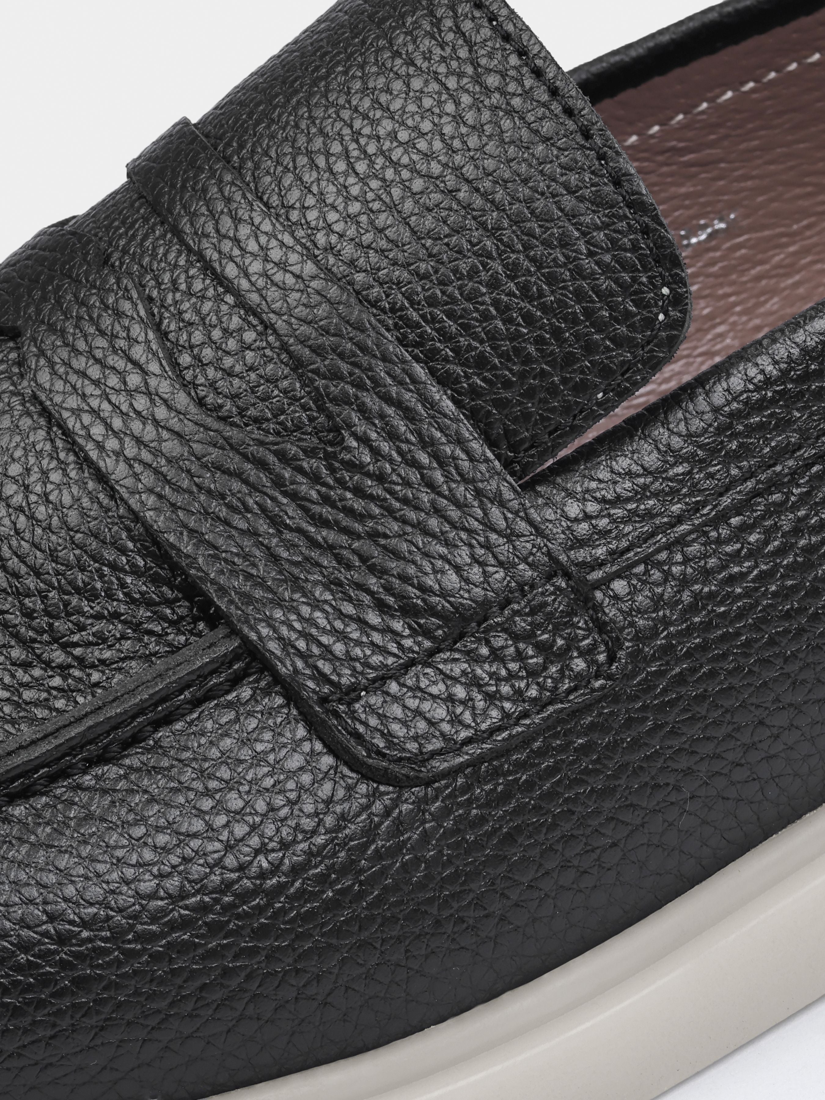 Loafers, Prospero, Black Beige, Men's shoes, natural leather upper and lining, belt view