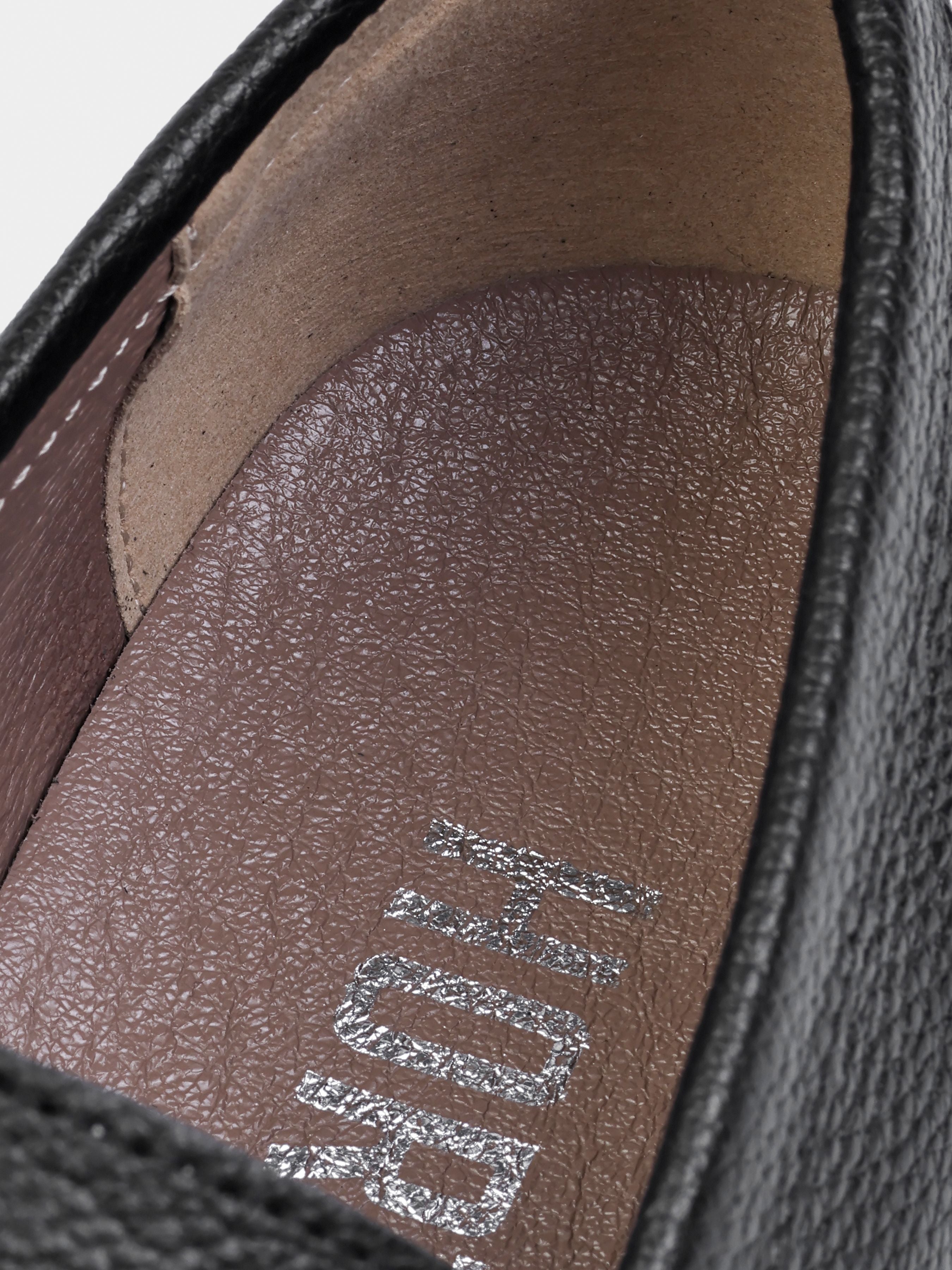 Loafers, Prospero, Black Beige, Men's shoes, natural leather upper and lining, insole view