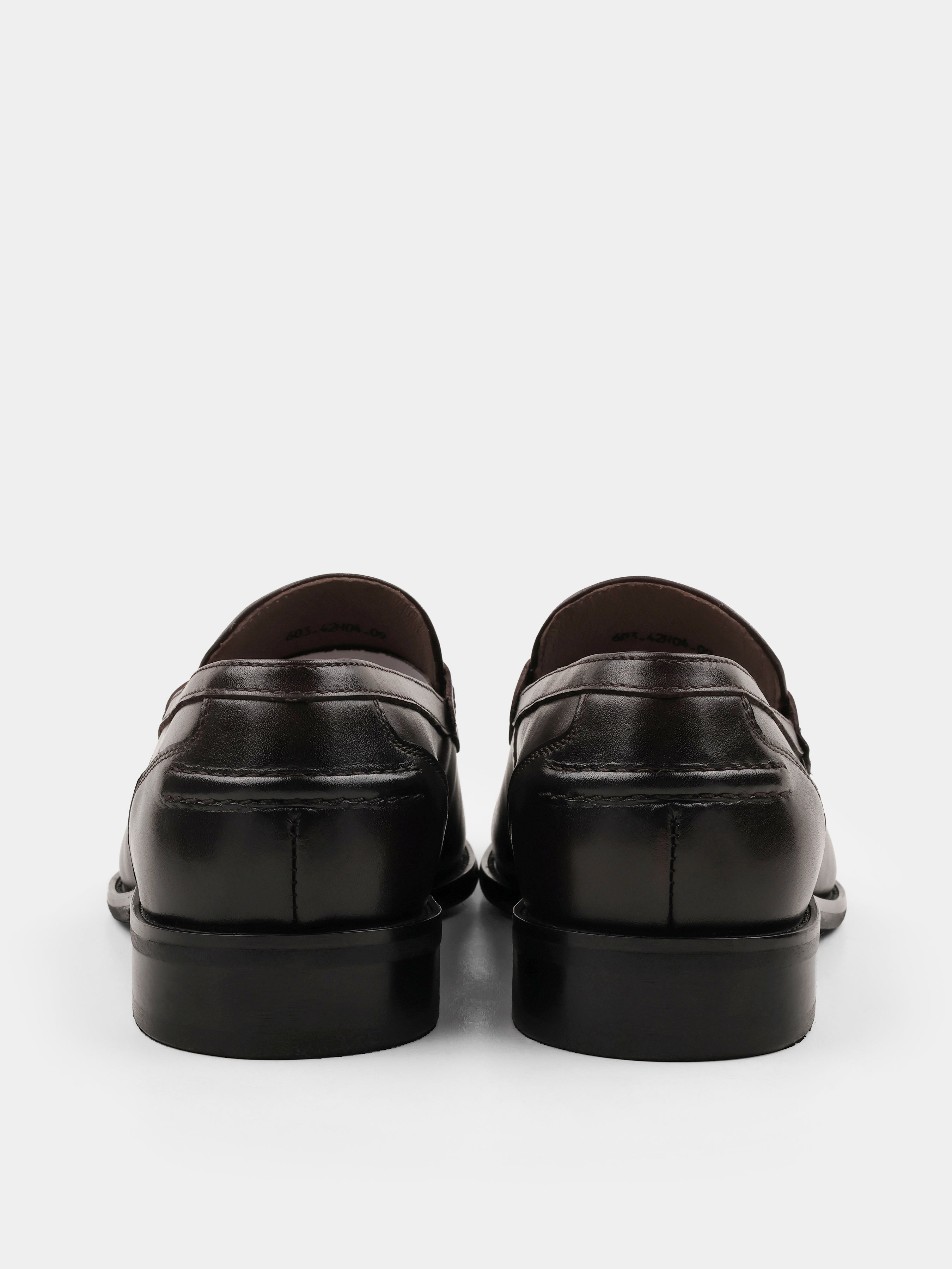 Loafers, Vivere, Dark-Brown, Men's shoes, natural leather upper and lining, heel view