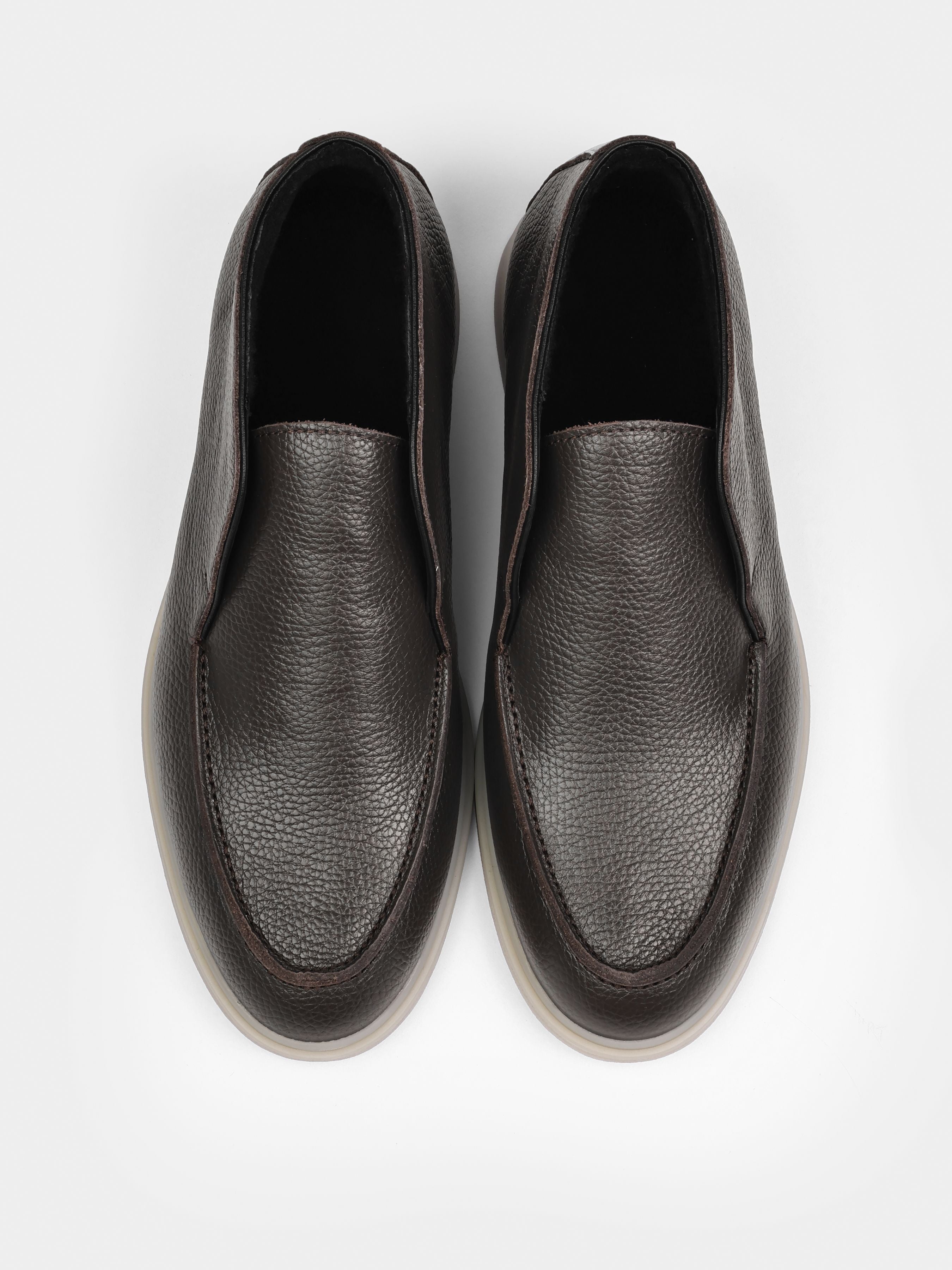 Boots, Ottaviano, Dark Brown Beige, Men's shoes, natural leather upper and  fleece lining, front view