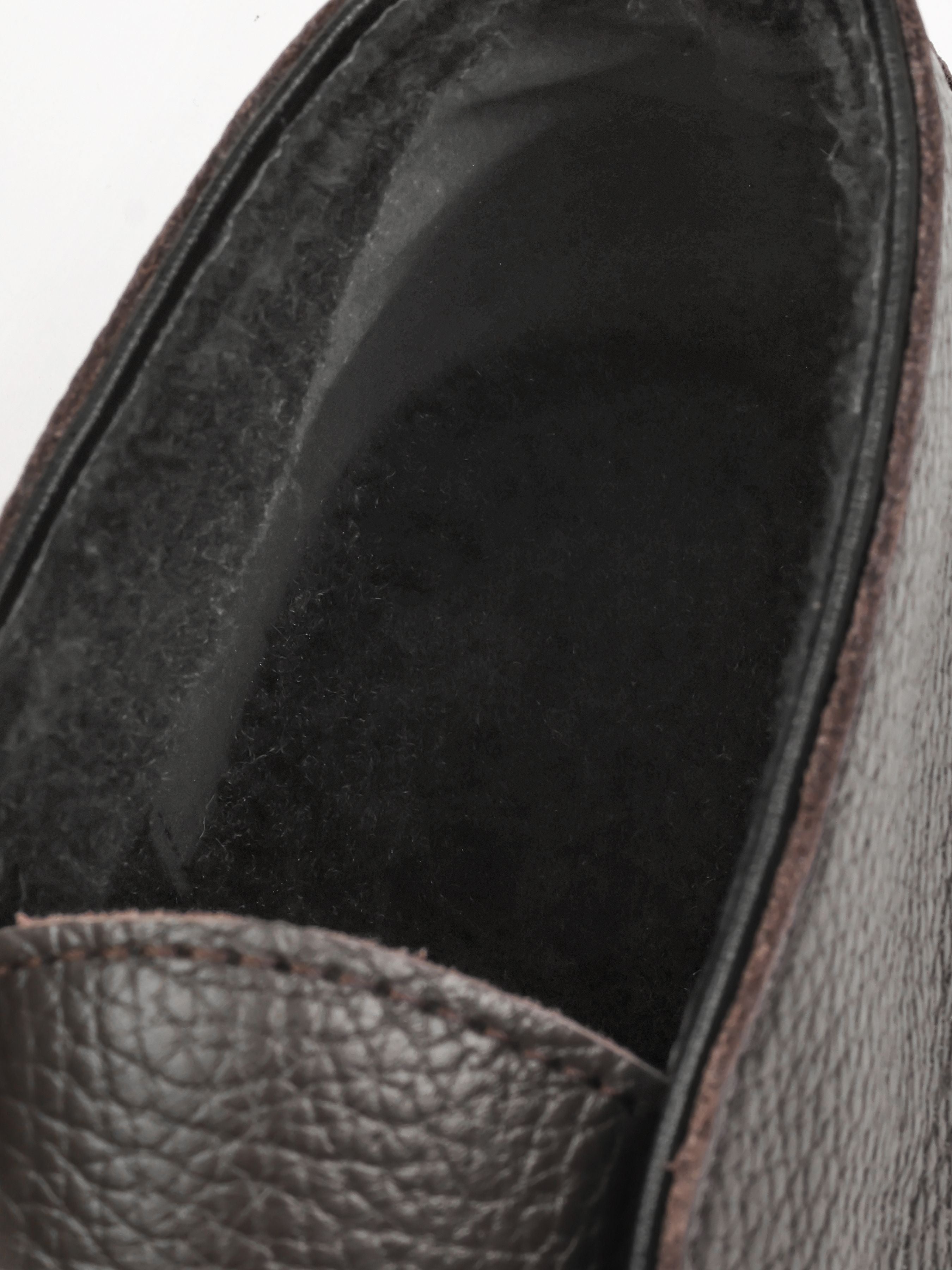 Boots, Ottaviano, Dark Brown Beige, Men's shoes, natural leather upper and fleece lining, substrate view