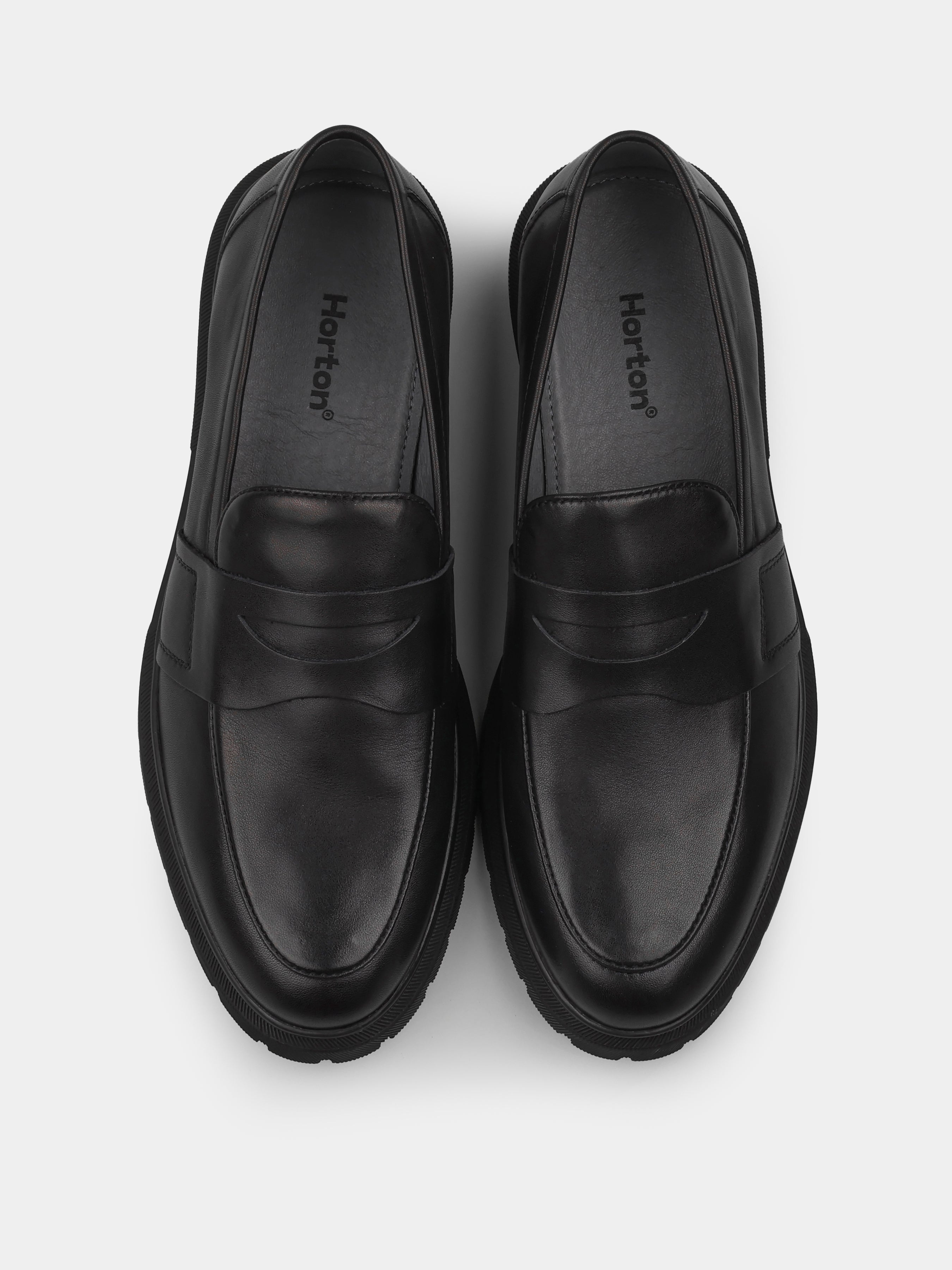 Loafers, Foret, Black, Men's shoes, natural leather upper and lining, front view