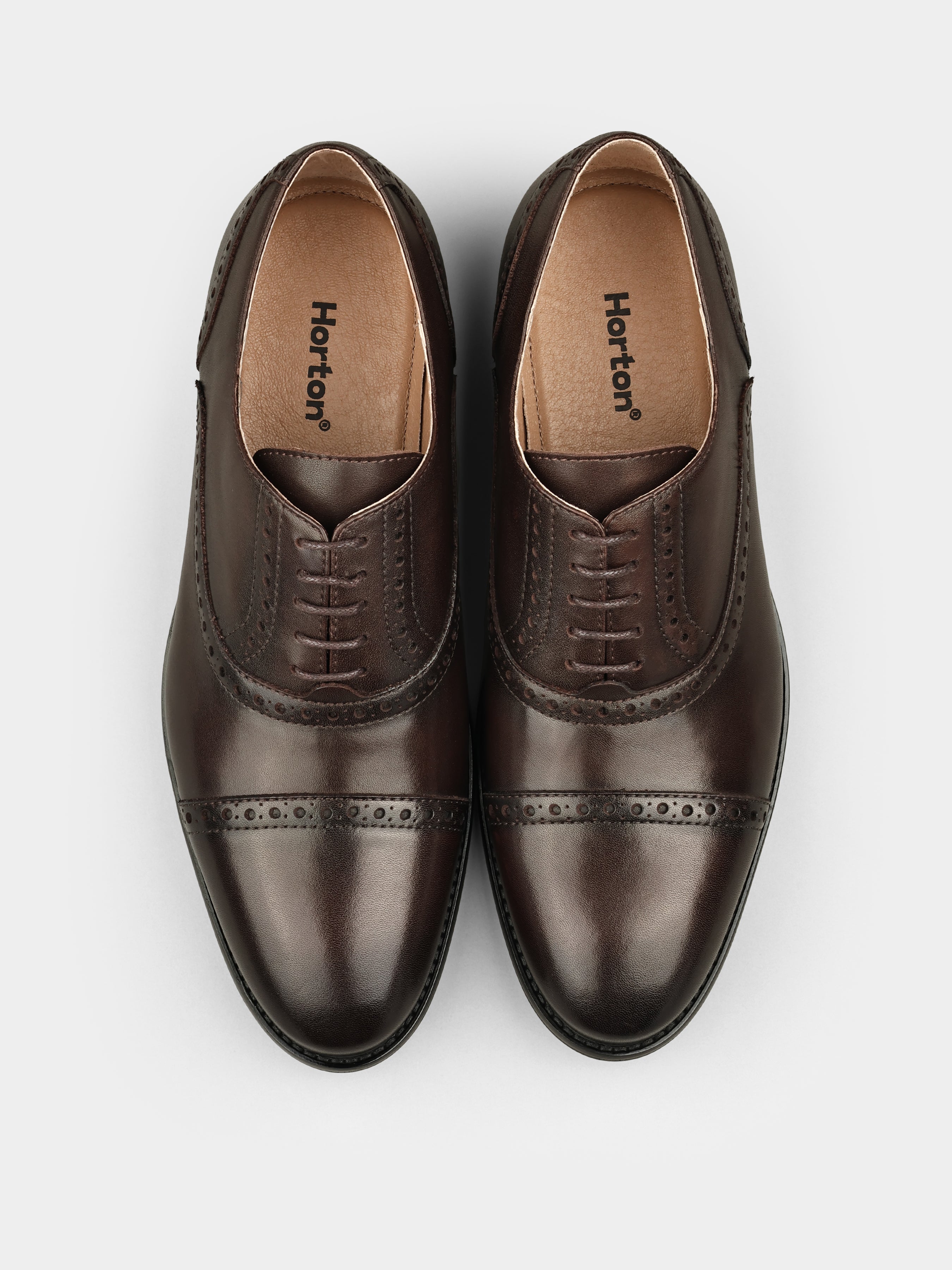 Oxfords, Fabela, Dark Brown, Men's shoes, natural leather upper and  lining, front view