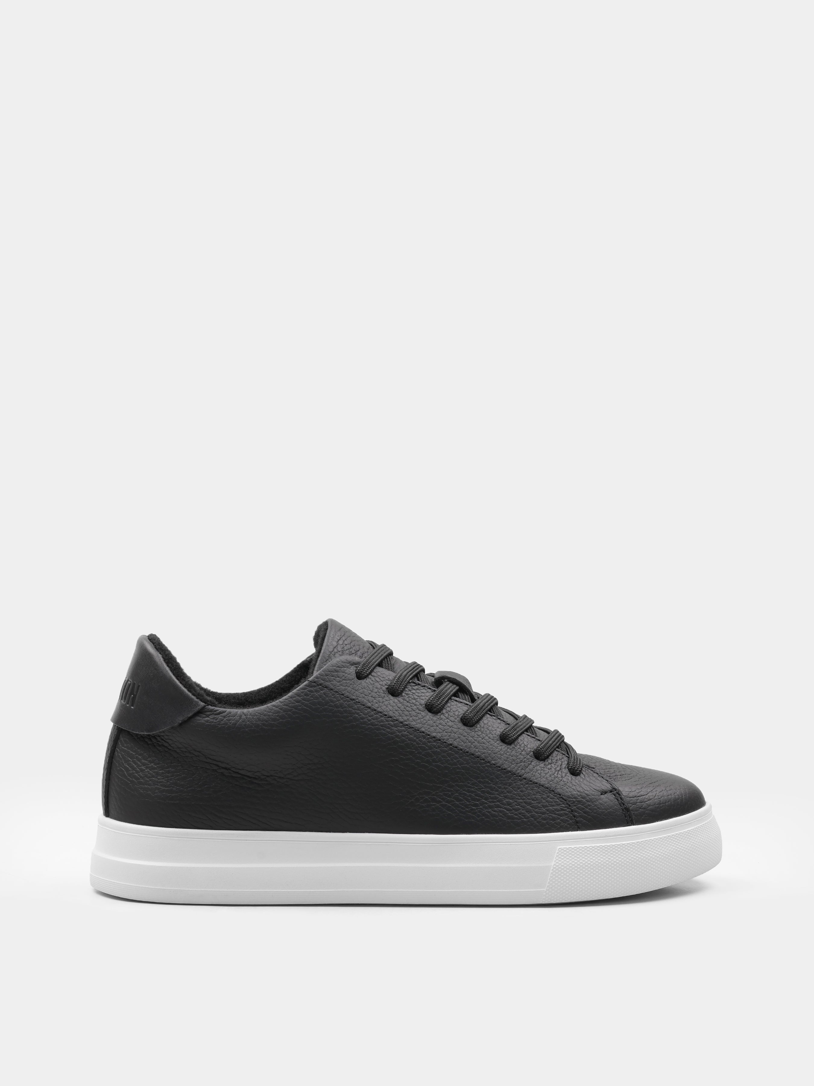 Sneakers,Cento, Black White, Men's shoes,natural leather upper and fleece lining, right view