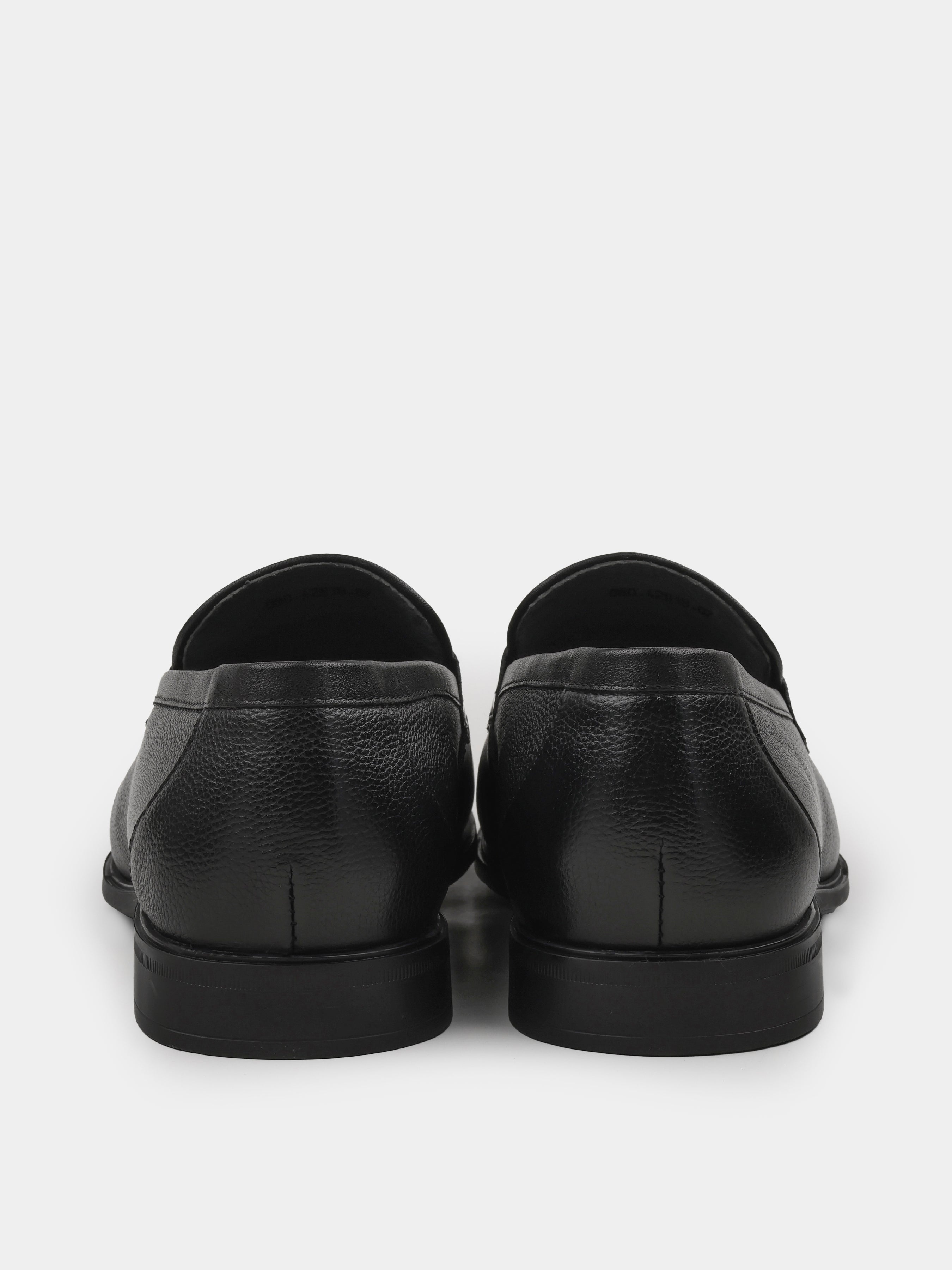Loafers, Demini, Black, Men's shoes, natural leather upper and lining, heel view