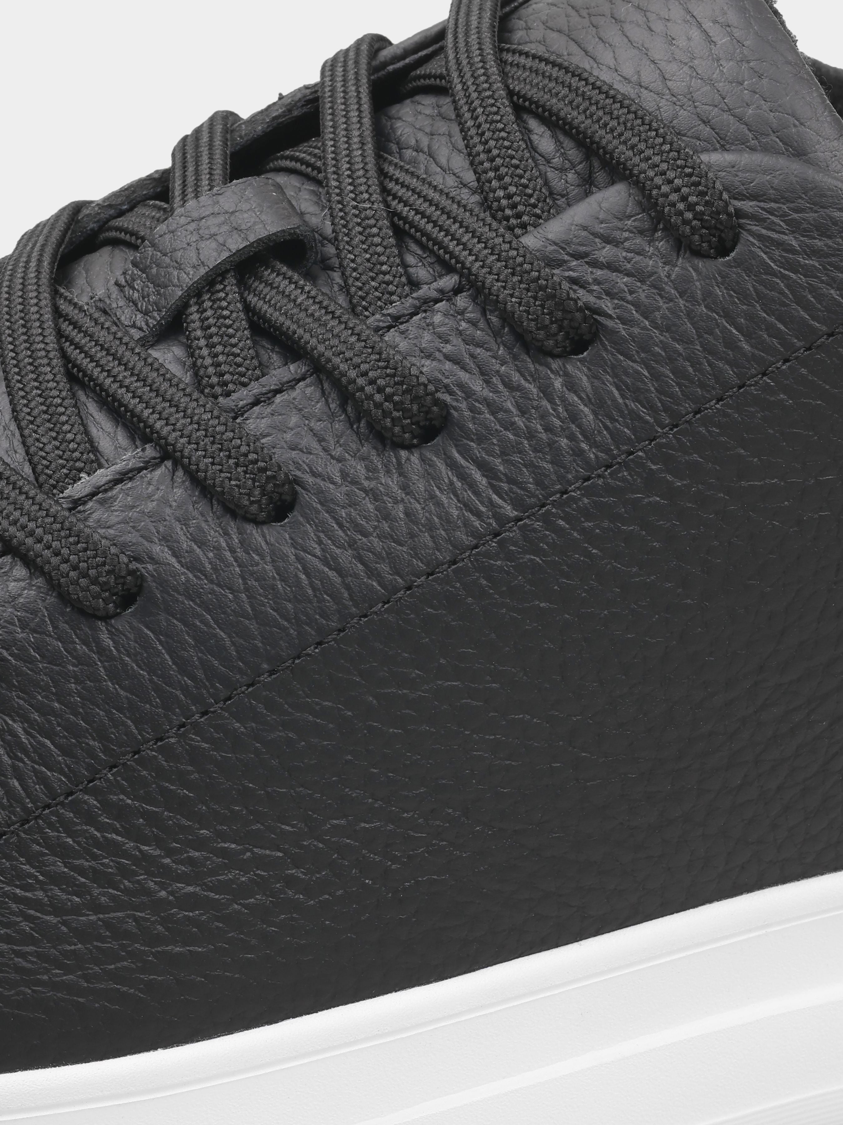 Sneakers,Cento, Black White, Men's shoes,natural leather upper and fleece lining, laces view