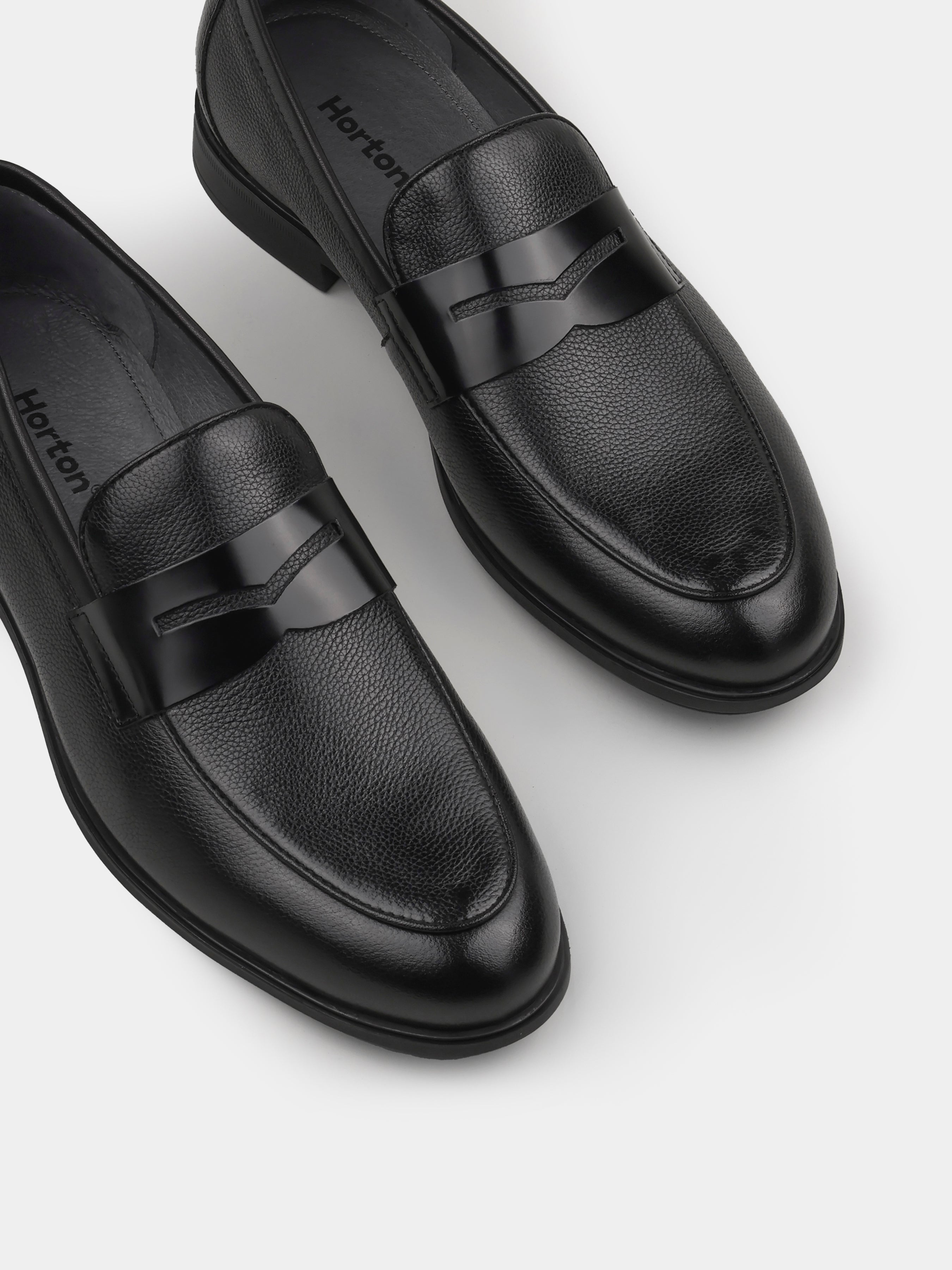 Loafers, Demini, Black, Men's shoes, natural leather upper and lining, diagonally view
