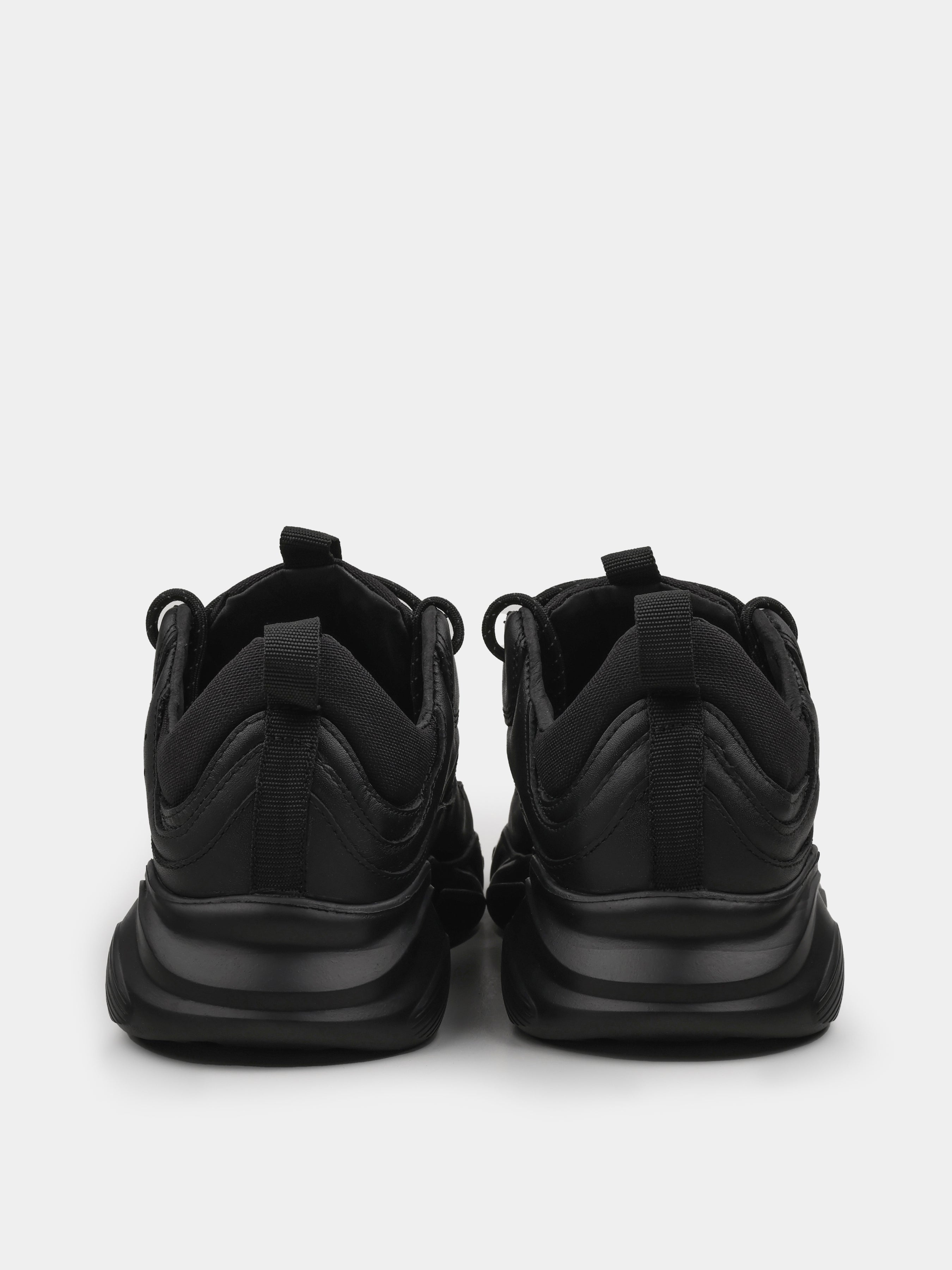 Sneakers, Speeding, Black, Men's shoes, natural leather/Cordura 1000D upper and textile lining, heel view