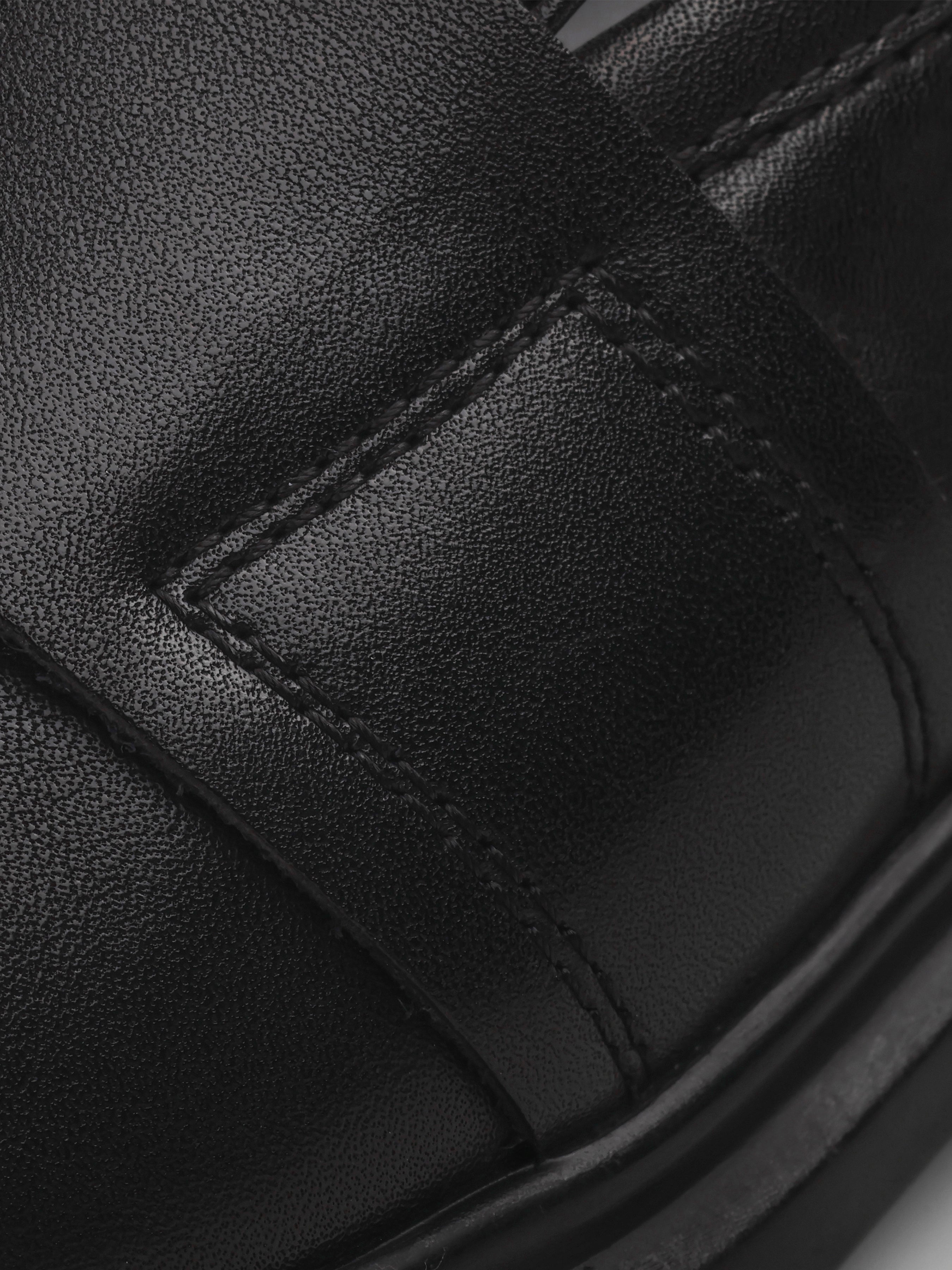 Loafers, Foret, Black, Men's shoes, natural leather upper and lining, belt view