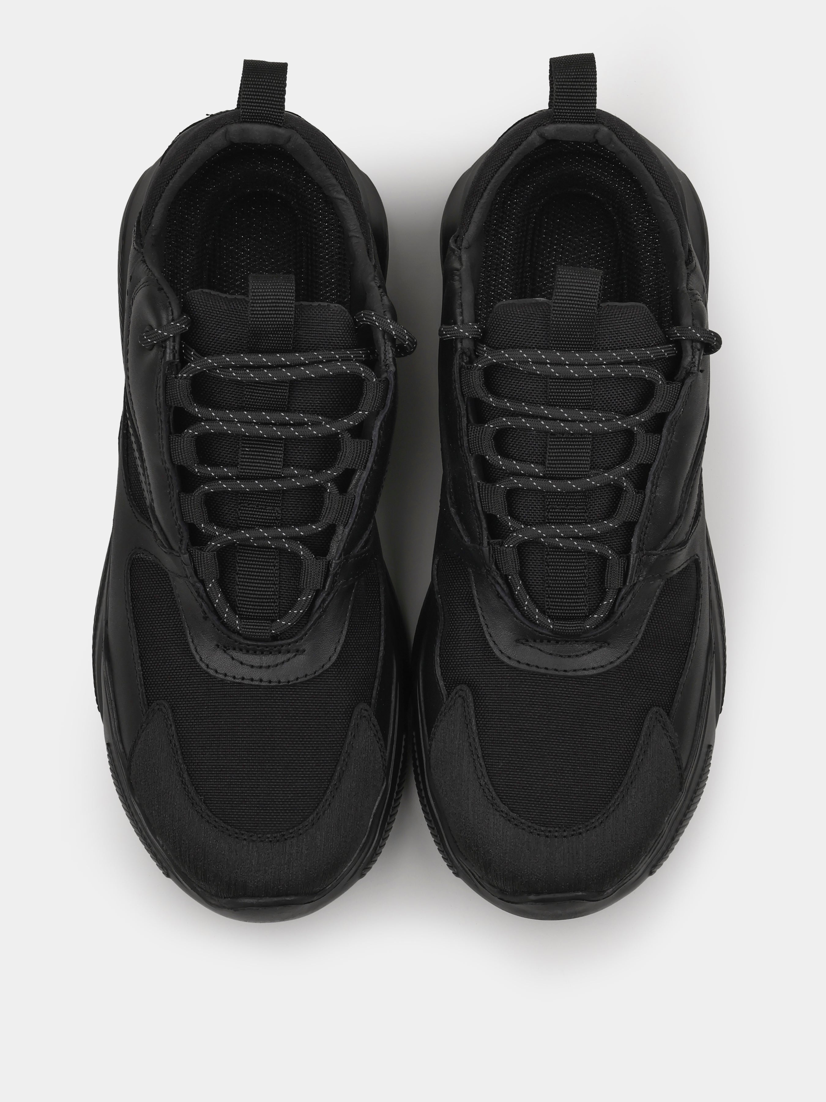Sneakers, Speeding, Black, Men's shoes, natural leather/Cordura 1000D upper and textile lining, front view