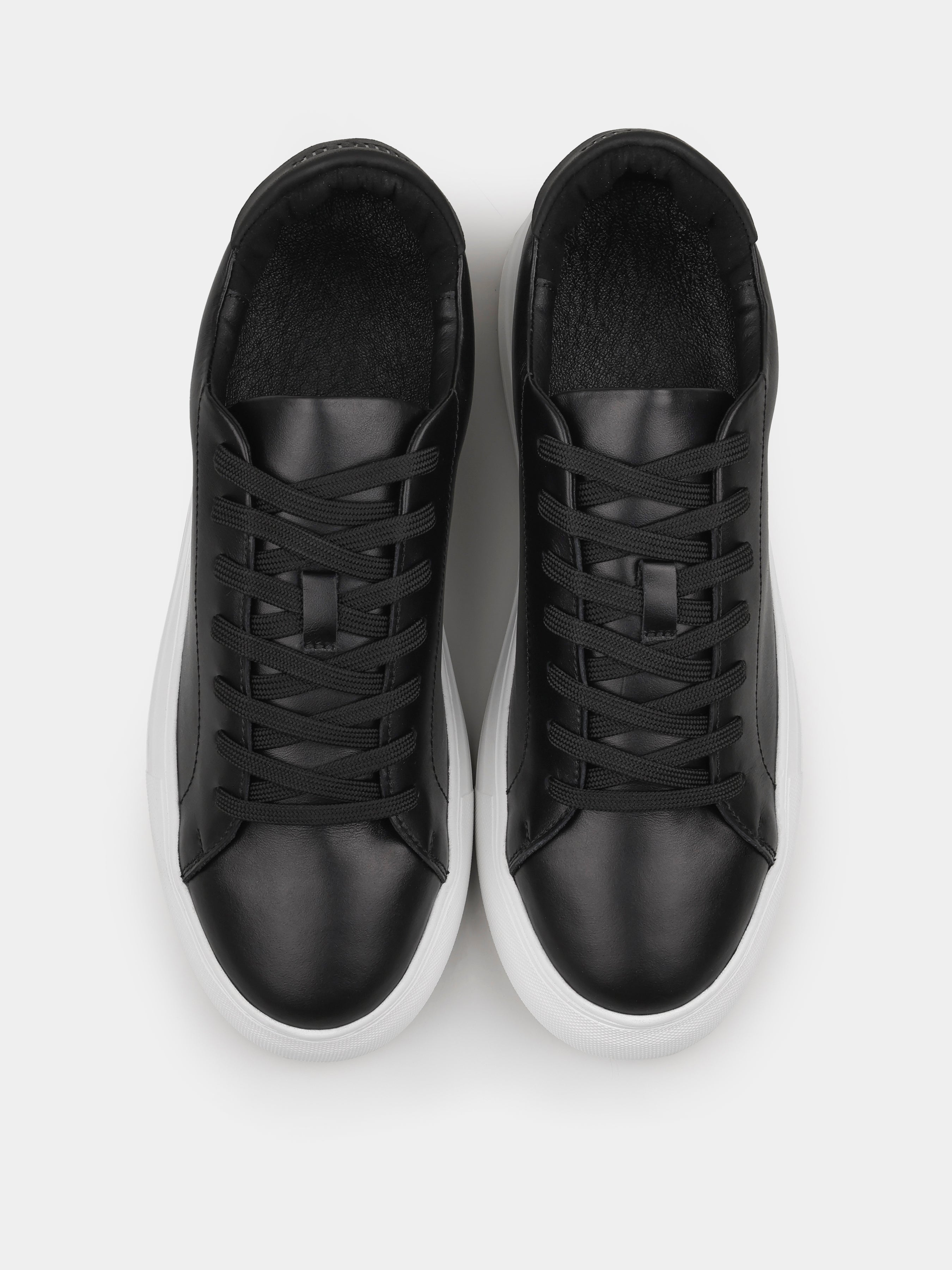 Sneakers, Cento, Black White, Men's shoes, natural leather upper and lining,
front view